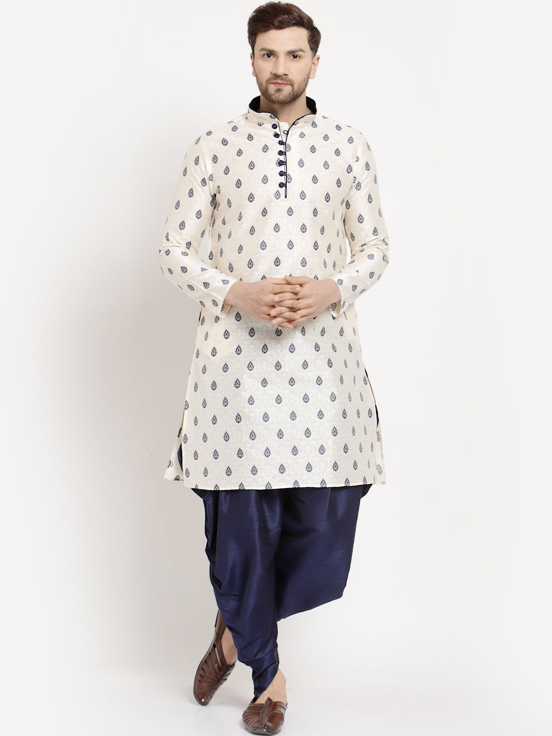 Sydney Heights Ethnic Motifs Printed Mandarin Collar Straight Kurta with Patiala, Beige
Sydney Heights Ethnic Motifs Printed Mandarin Collar Straight Kurta with Patiala, Beige