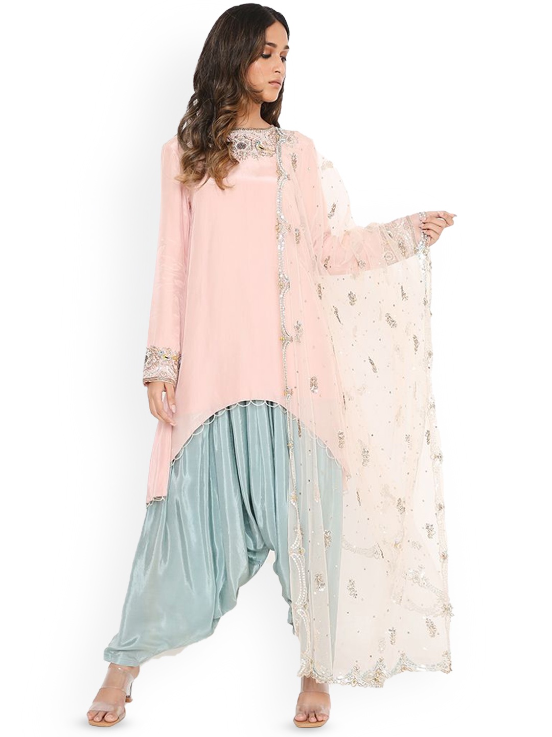 Payal Singhal Floral Embroidered Regular A-Line Kurta with Dhoti Pants & Dupatta, Pink
Payal Singhal Floral Embroidered Regular A-Line Kurta with Dhoti Pants & Dupatta, Pink