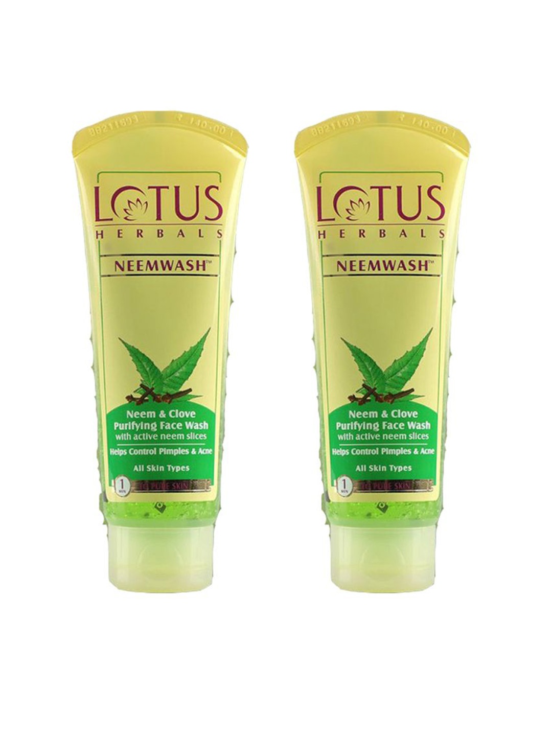 Lotus Herbals Set Of 2 Neemwash Neem & Clove Ultra Purifying Face Wash-120ml Each, Yellow
Lotus Herbals Set Of 2 Neemwash Neem & Clove Ultra Purifying Face Wash-120ml Each, Yellow