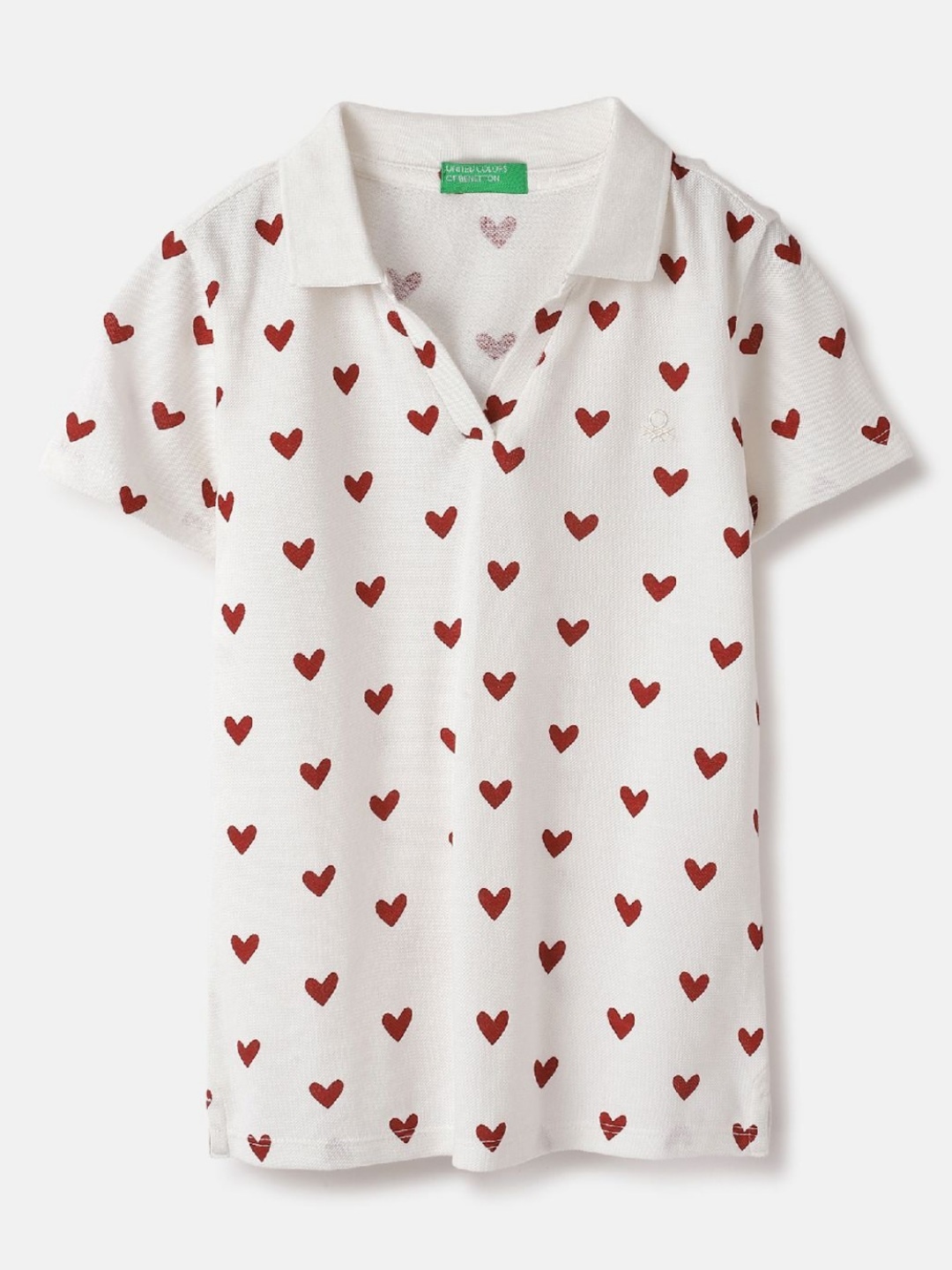 United Colors of Benetton Girls Graphic Printed Polo Collar Pure Cotton T-Shirt, White
United Colors of Benetton Girls Graphic Printed Polo Collar Pure Cotton T-Shirt, White