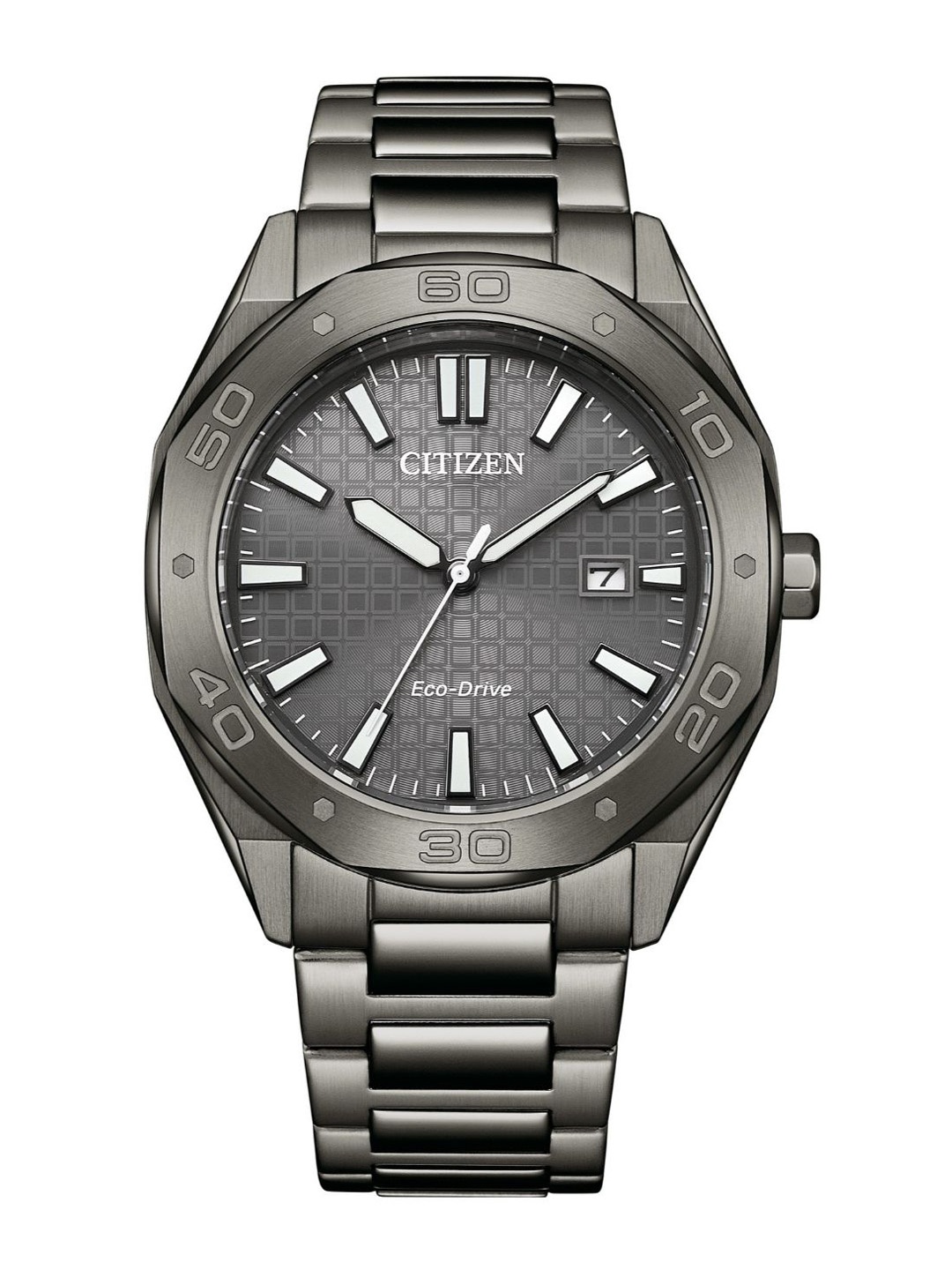 Citizen Men Embellished Dial & Stainless Steel Bracelet Style Straps Analogue Eco Drive Watch BM7637-81H, Grey
Citizen Men Embellished Dial & Stainless Steel Bracelet Style Straps Analogue Eco Drive Watch BM7637-81H, Grey