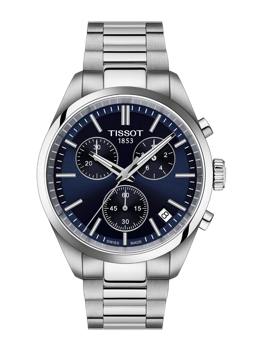TISSOT Men Dial & Stainless Steel Bracelet Style Straps Analogue Watch T1504171104100, Blue
TISSOT Men Dial & Stainless Steel Bracelet Style Straps Analogue Watch T1504171104100, Blue