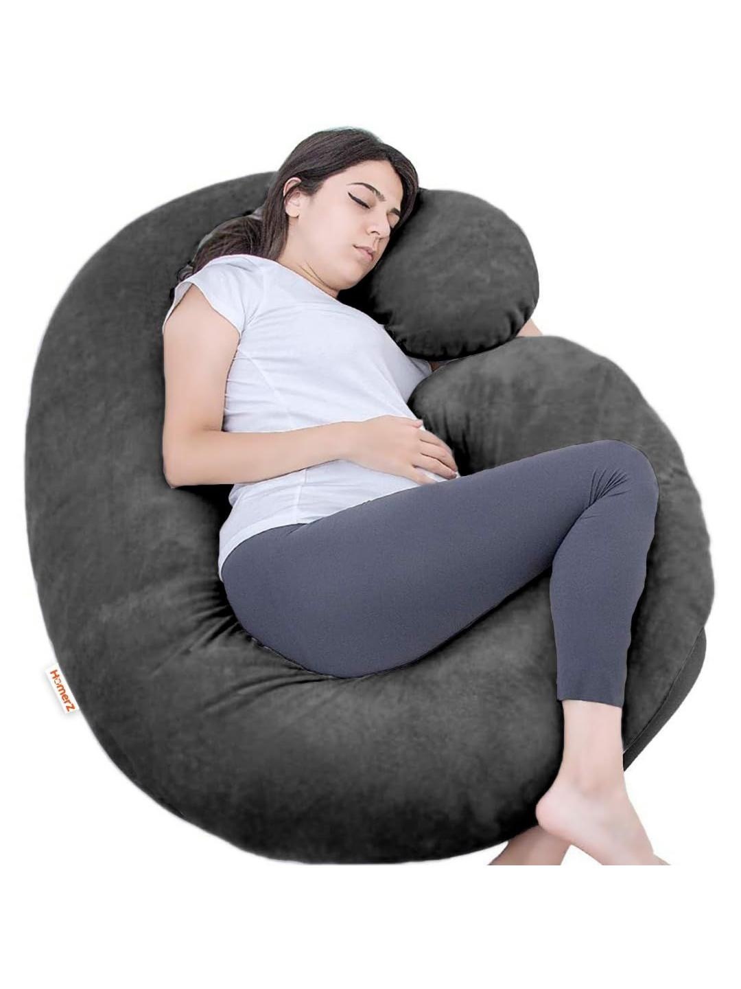 Homerz Brown Fibre Filled Faux C-Shape Velvet Ultra Soft Maternity Pillow, Grey
Homerz Brown Fibre Filled Faux C-Shape Velvet Ultra Soft Maternity Pillow, Grey