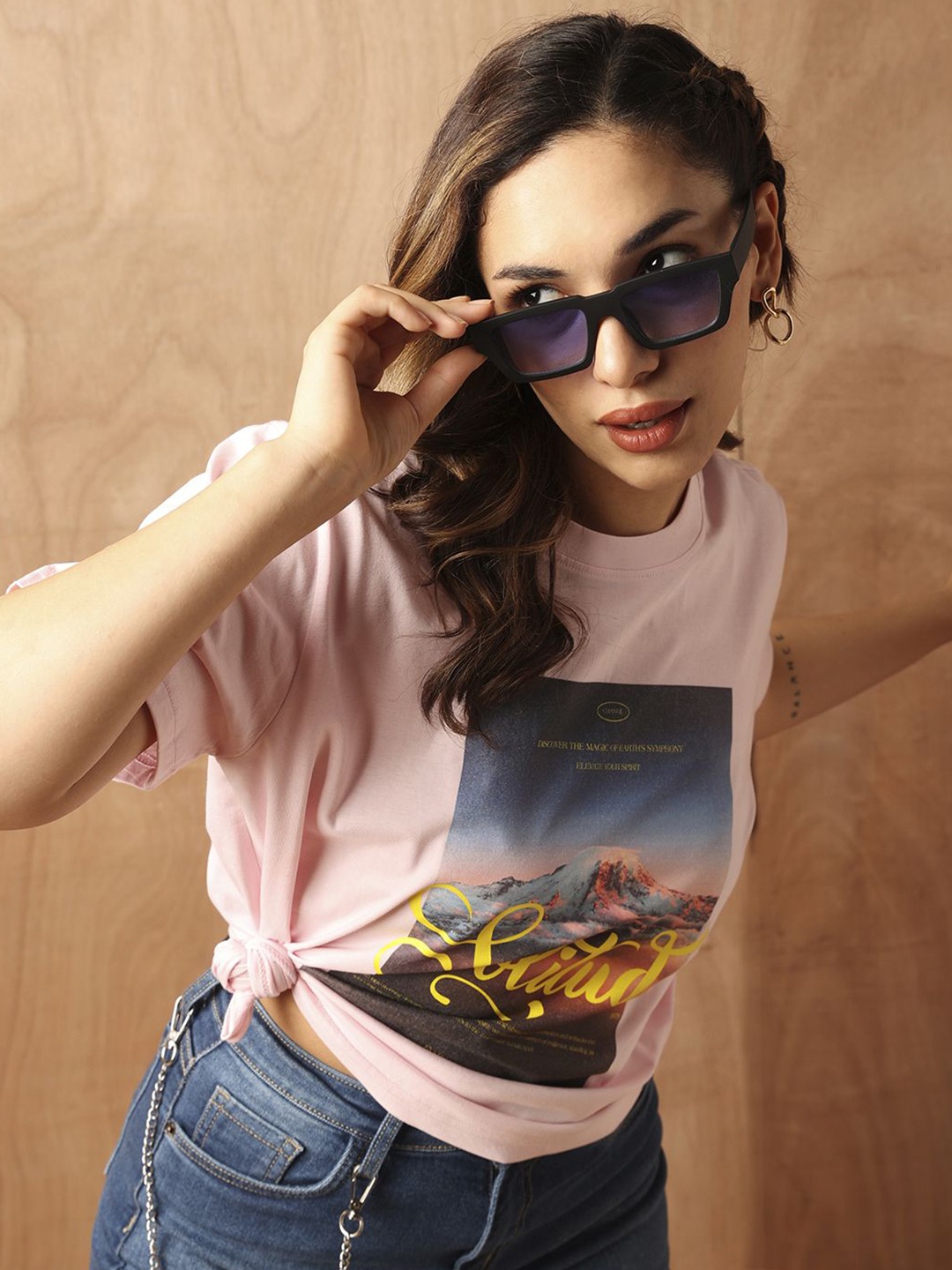 The Roadster Lifestyle Co. Women Graphic Printed Round Neck Cotton Boxy Fit T-Shirt, Pink
The Roadster Lifestyle Co. Women Graphic Printed Round Neck Cotton Boxy Fit T-Shirt, Pink