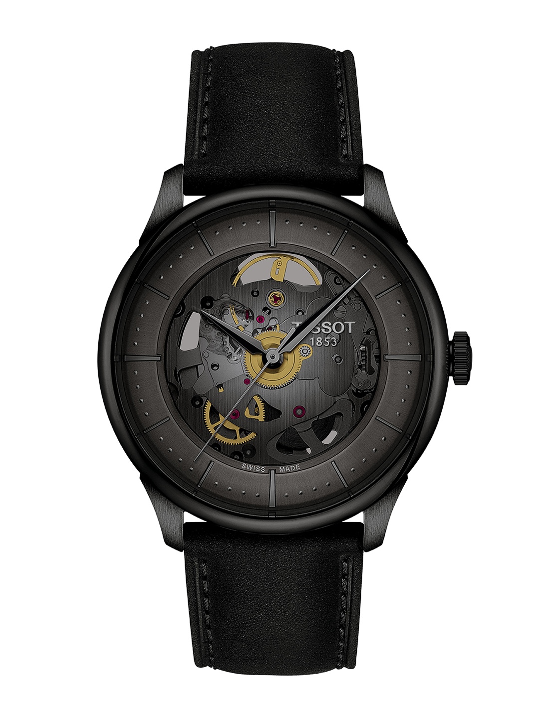 TISSOT Unisex Skeleton Dial & Leather Straps Analogue Automatic Motion Powered Watch T1398363644100, Black
TISSOT Unisex Skeleton Dial & Leather Straps Analogue Automatic Motion Powered Watch T1398363644100, Black
