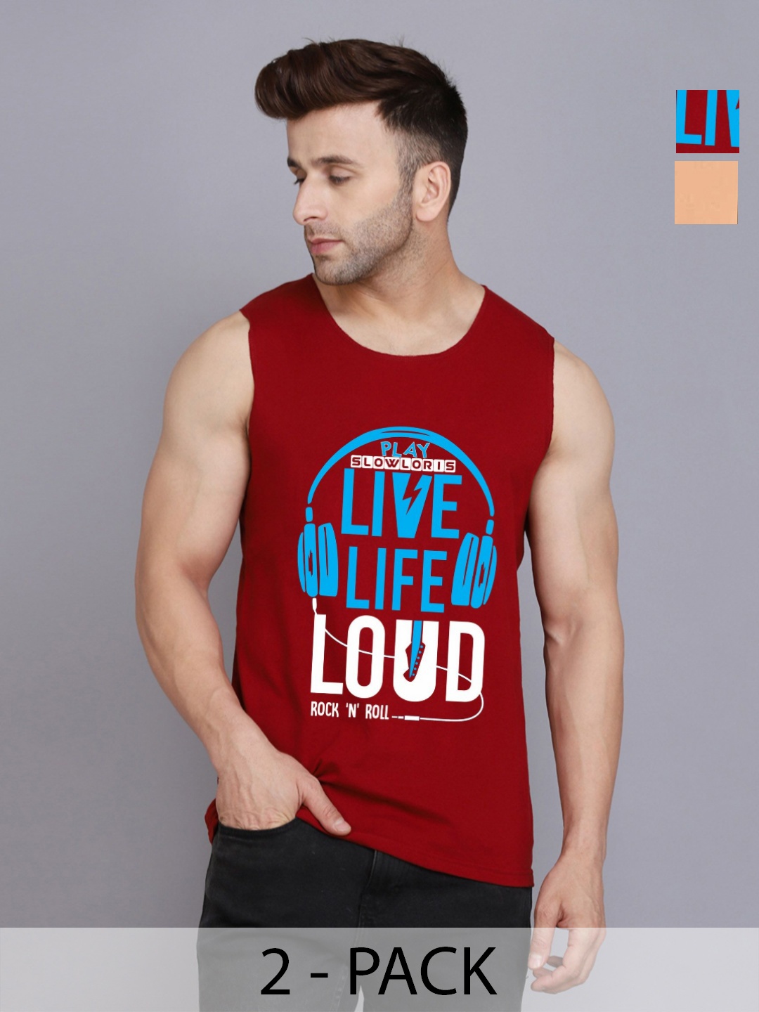 SLOWLORIS Men Pack Of 2 Typography Printed Round Neck Cotton Slim Fit T-Shirts, Maroon
SLOWLORIS Men Pack Of 2 Typography Printed Round Neck Cotton Slim Fit T-Shirts, Maroon