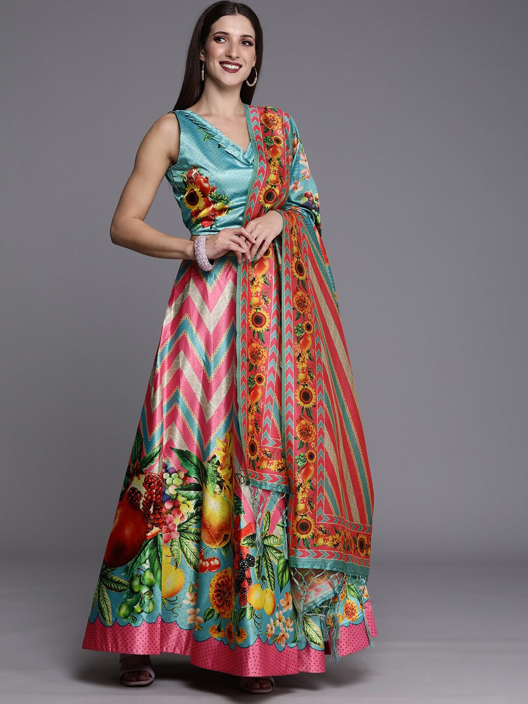 Kaizen TEXO FAB Printed Semi-Stitched Lehenga & Unstitched Blouse With Dupatta, Pink
Kaizen TEXO FAB Printed Semi-Stitched Lehenga & Unstitched Blouse With Dupatta, Pink