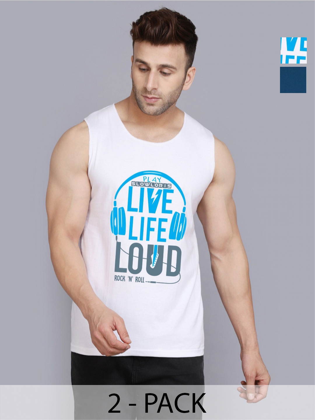 SLOWLORIS Men Pack Of 2 Typography Printed Round Neck Cotton Slim Fit T-Shirts, White
SLOWLORIS Men Pack Of 2 Typography Printed Round Neck Cotton Slim Fit T-Shirts, White