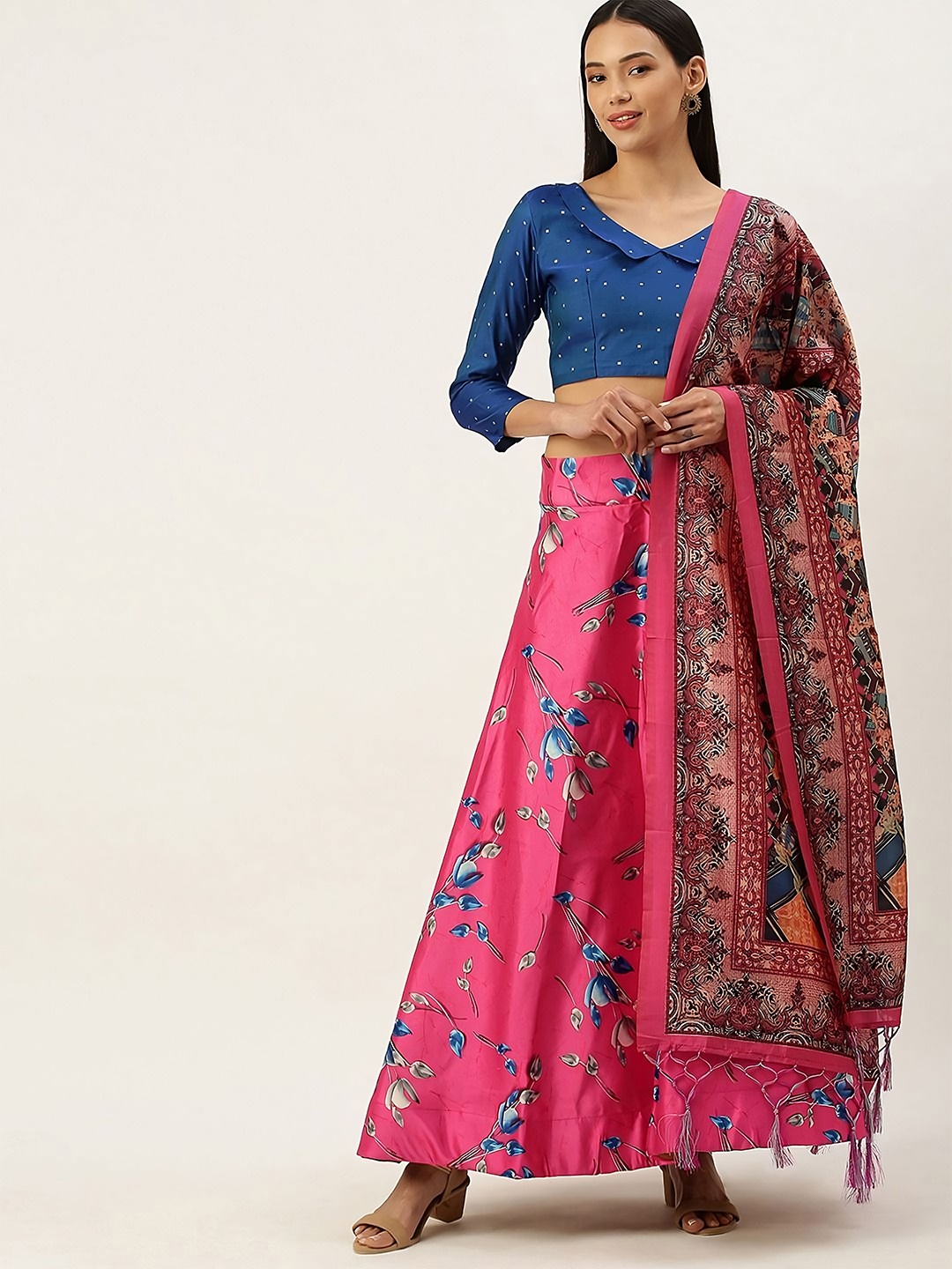 Kaizen TEXO FAB Printed Semi-Stitched Lehenga & Unstitched Blouse With Dupatta, Pink
Kaizen TEXO FAB Printed Semi-Stitched Lehenga & Unstitched Blouse With Dupatta, Pink