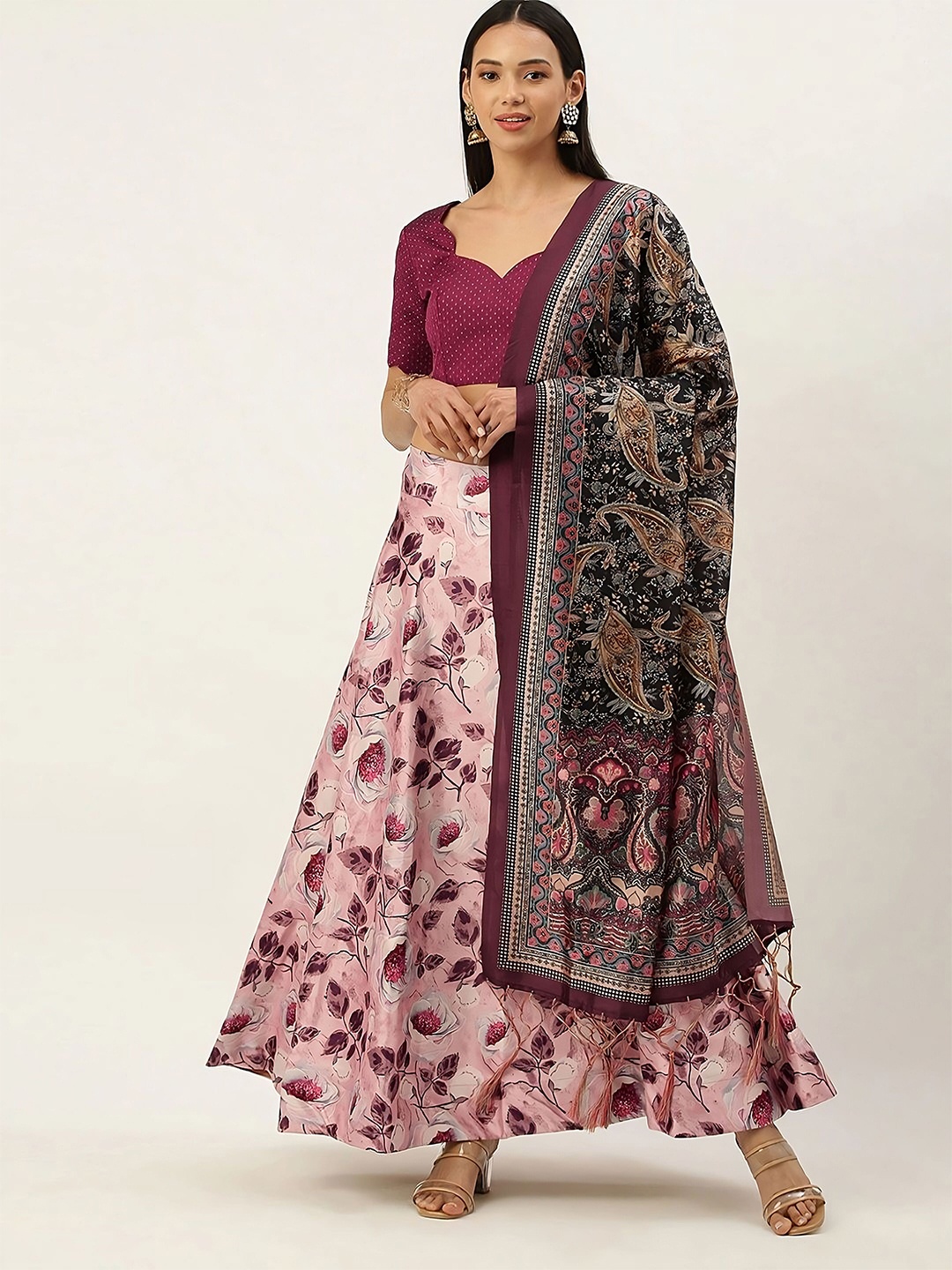 Kaizen TEXO FAB Printed Semi-Stitched Lehenga & Unstitched Blouse With Dupatta, Brown
Kaizen TEXO FAB Printed Semi-Stitched Lehenga & Unstitched Blouse With Dupatta, Brown