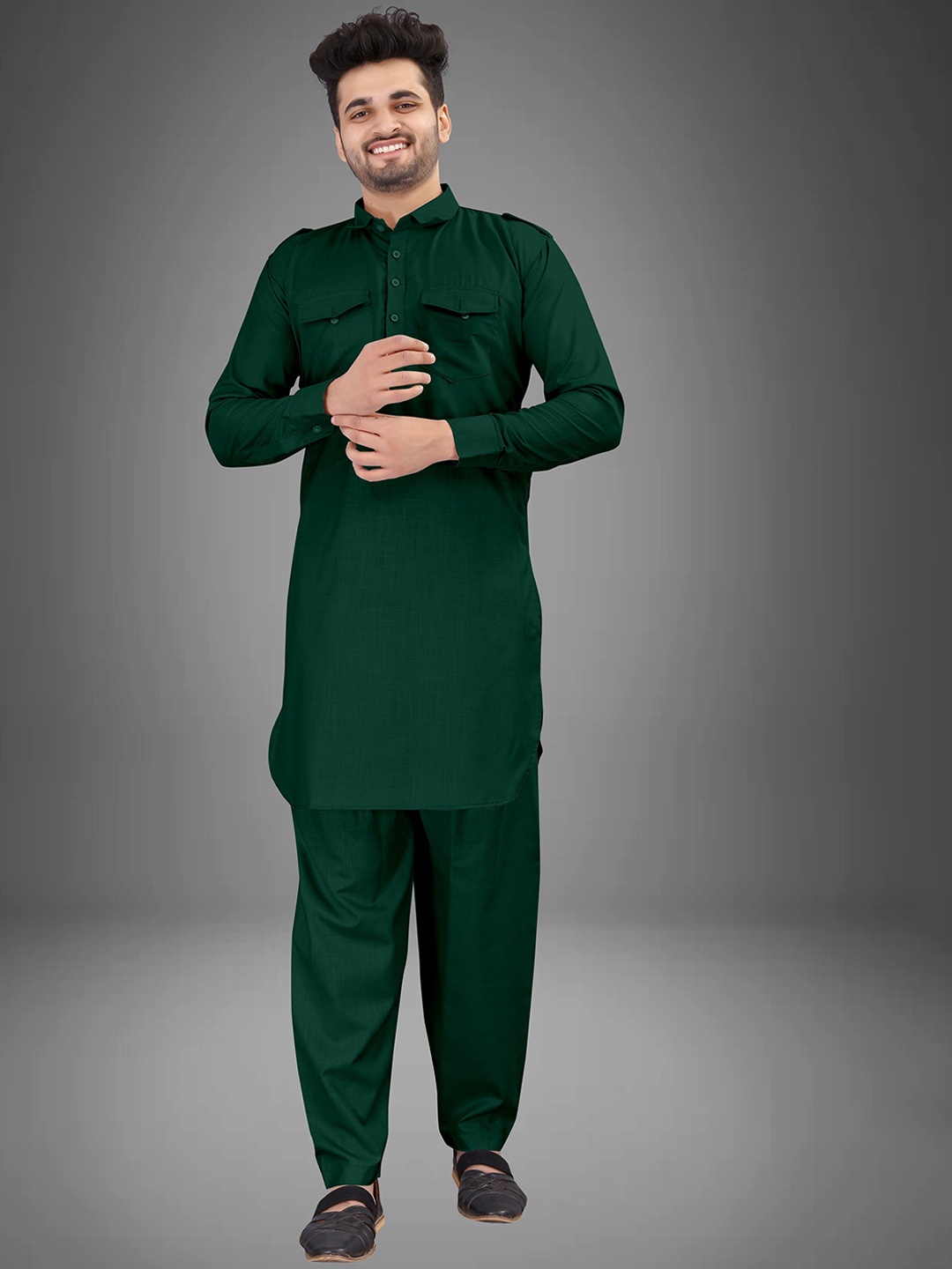 trustous Shirt Collar Pocket Detailing Pure Cotton Pathani Straight Kurta With Salwar, Green
trustous Shirt Collar Pocket Detailing Pure Cotton Pathani Straight Kurta With Salwar, Green