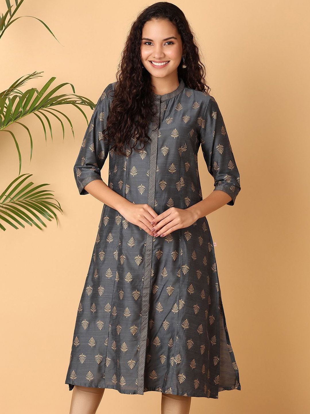 UNLIMITED Ethnic Motifs Printed Mandarin Collar Woven Design Straight Kurta, Charcoal
UNLIMITED Ethnic Motifs Printed Mandarin Collar Woven Design Straight Kurta, Charcoal