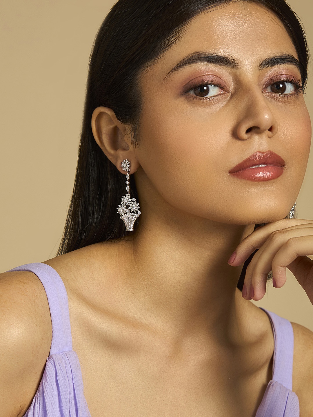 Kushal's Fashion Jewellery Rhodium Plated Cubic Zirconia Floral Drop Earrings, Silver
Kushal's Fashion Jewellery Rhodium Plated Cubic Zirconia Floral Drop Earrings, Silver
