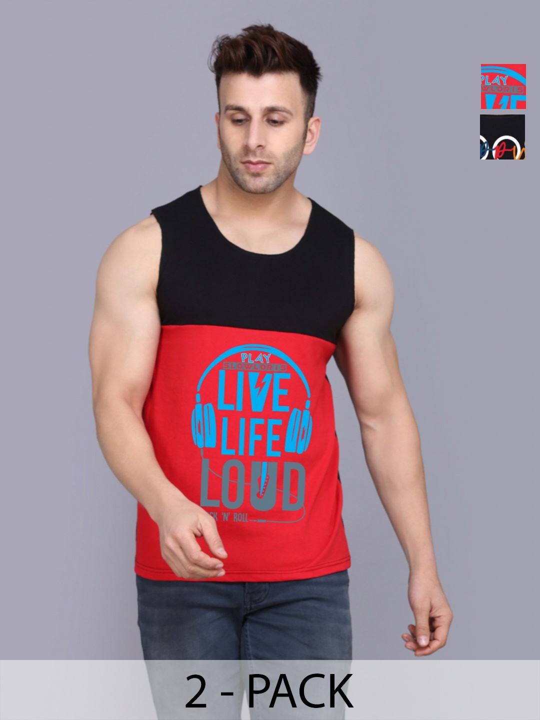 SLOWLORIS Men Pack Of 2 Typography Printed Round Neck Cotton Slim Fit T-Shirts, Black
SLOWLORIS Men Pack Of 2 Typography Printed Round Neck Cotton Slim Fit T-Shirts, Black