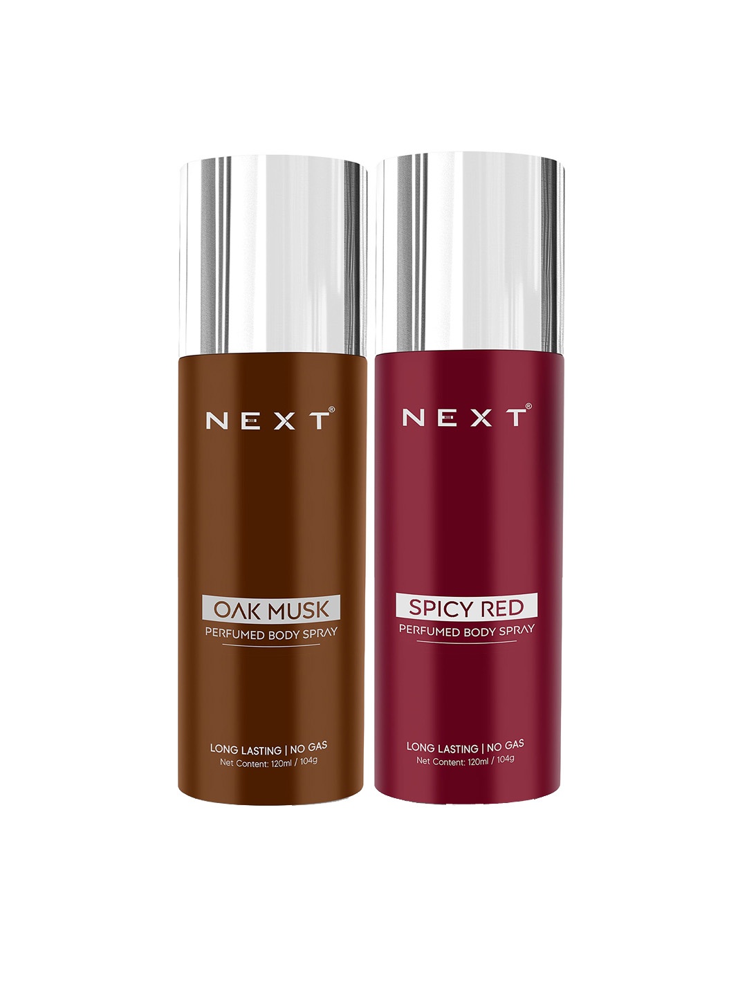 NEXT CARE Set Of 2 Oak Musk & Spicy Red Long Lasting No Gas Perfumed Body Spray-120ml Each
NEXT CARE Set Of 2 Oak Musk & Spicy Red Long Lasting No Gas Perfumed Body Spray-120ml Each