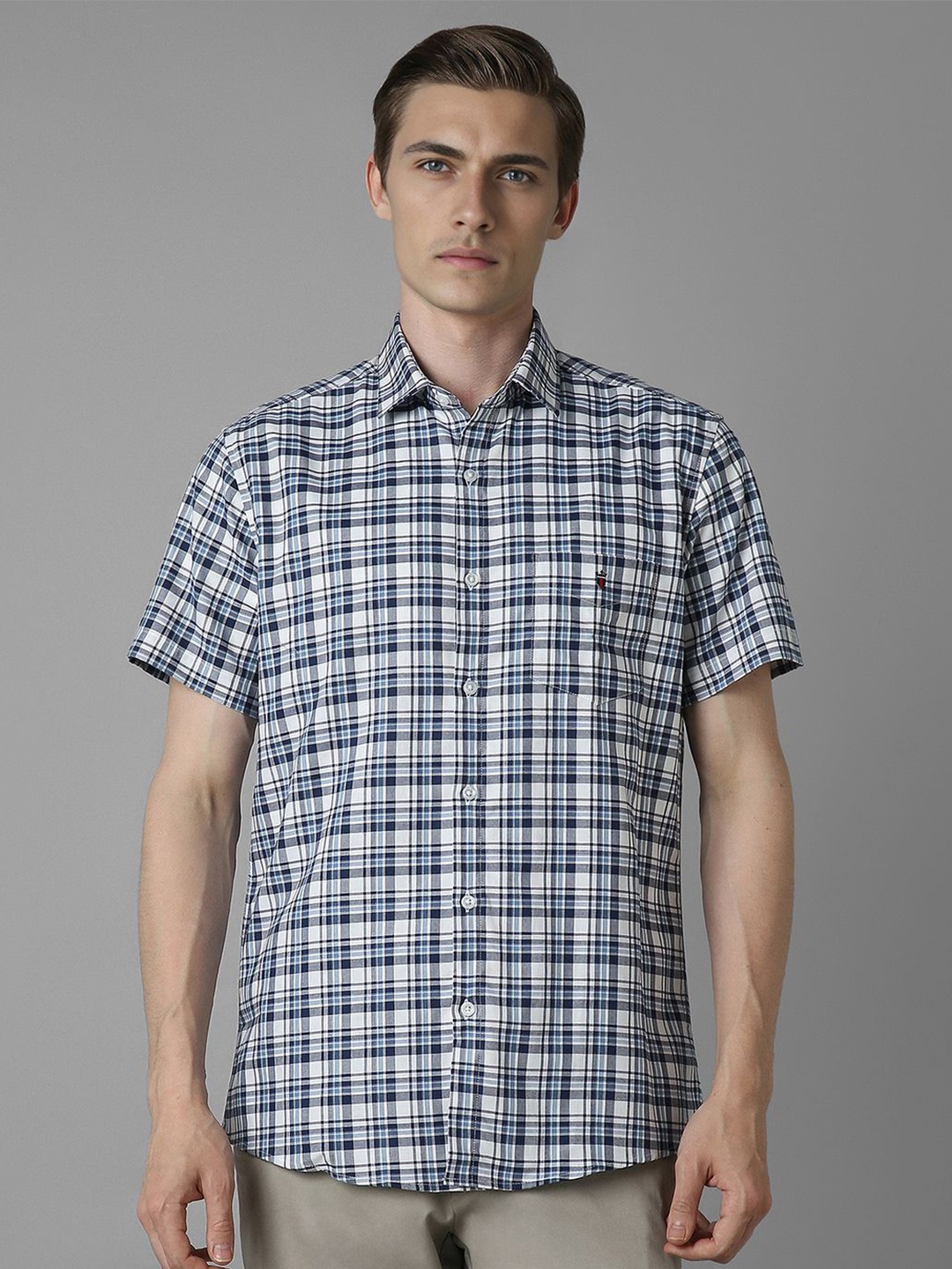 Louis Philippe Sport Men Spread Collar Tartan Checked Cotton Slim Fit Casual Shirt, White
Louis Philippe Sport Men Spread Collar Tartan Checked Cotton Slim Fit Casual Shirt, White