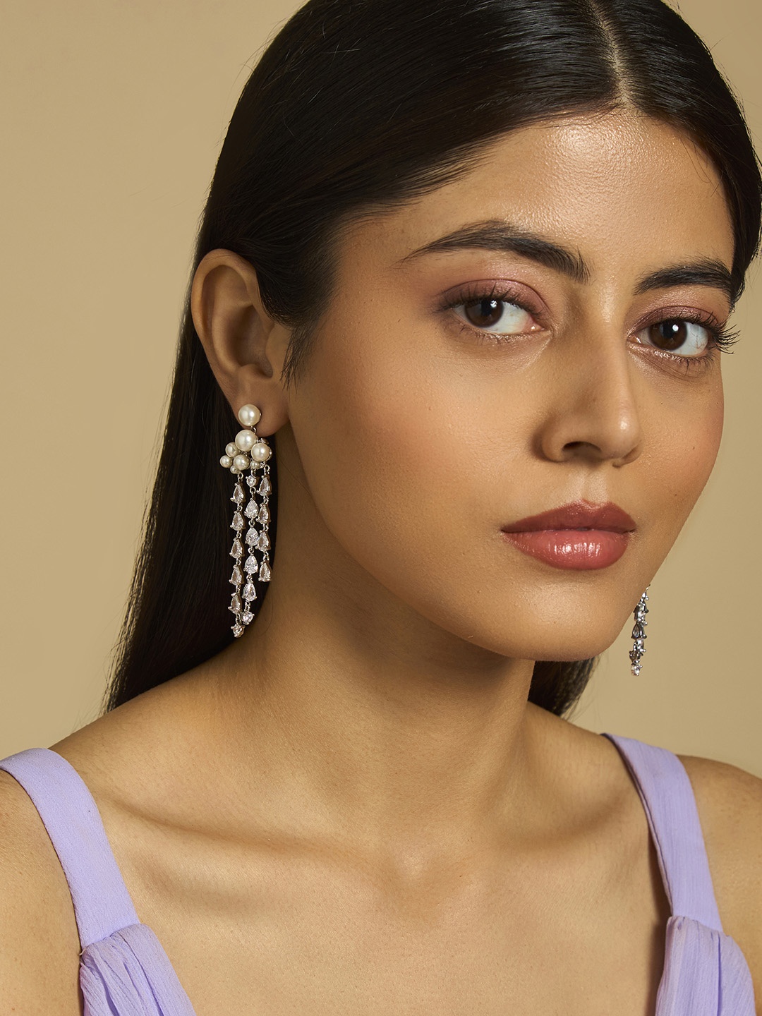 Kushal's Fashion Jewellery Rhodium-Plated Cubic Zirconia Teardrop Shaped Drop Earrings, Silver
Kushal's Fashion Jewellery Rhodium-Plated Cubic Zirconia Teardrop Shaped Drop Earrings, Silver