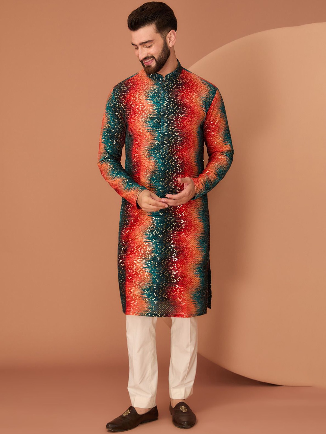 KASBAH CLOTHING NISHCHAIY SAJDEH Geometric Embroidered Sequinned Georgette Straight Kurta, Orange
KASBAH CLOTHING NISHCHAIY SAJDEH Geometric Embroidered Sequinned Georgette Straight Kurta, Orange