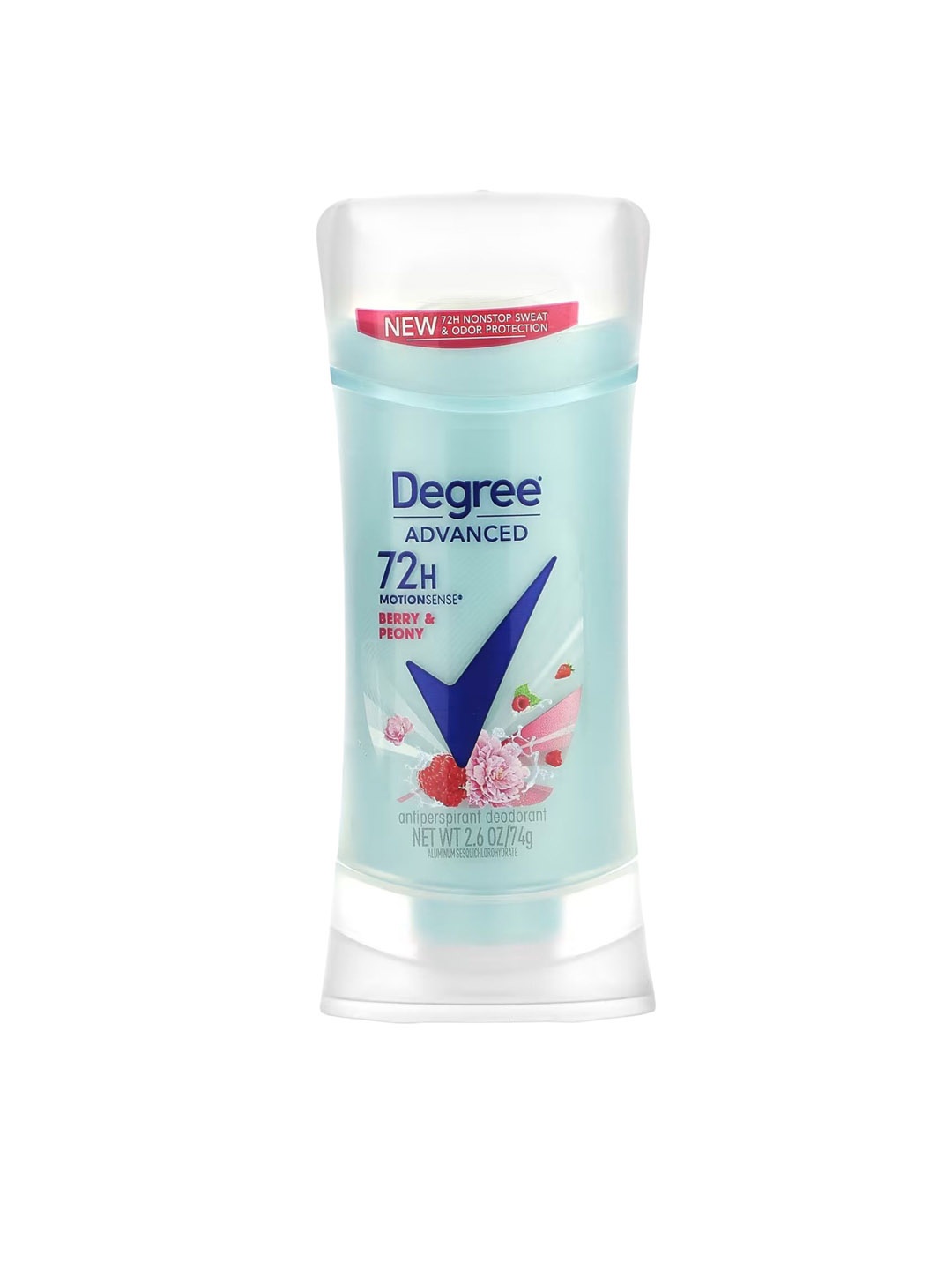 DEGREE Advanced 72H Motion Sense Berry & Peony Antiperspirant Deodorant Stick - 74g, Blue
DEGREE Advanced 72H Motion Sense Berry & Peony Antiperspirant Deodorant Stick - 74g, Blue
