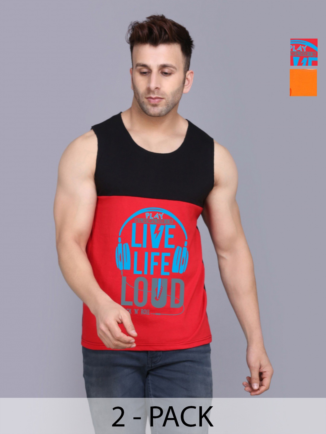 SLOWLORIS Men Pack Of 2 Typography Printed Round Neck Cotton Slim Fit T-Shirts, Black
SLOWLORIS Men Pack Of 2 Typography Printed Round Neck Cotton Slim Fit T-Shirts, Black