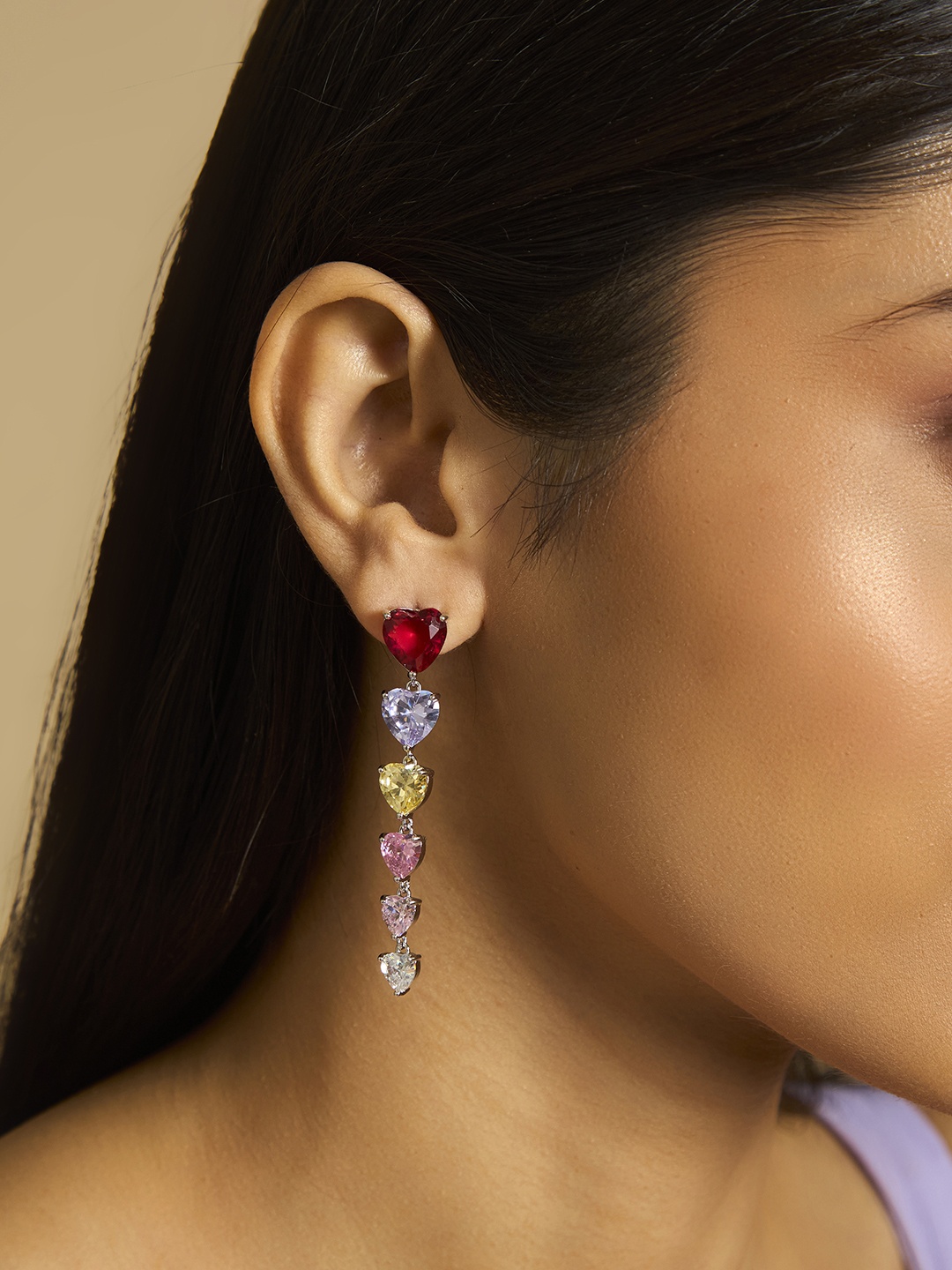 Kushal's Fashion Jewellery Rhodium Plated Cubic Zirconia Heart Shaped Drop Earrings, Silver
Kushal's Fashion Jewellery Rhodium Plated Cubic Zirconia Heart Shaped Drop Earrings, Silver