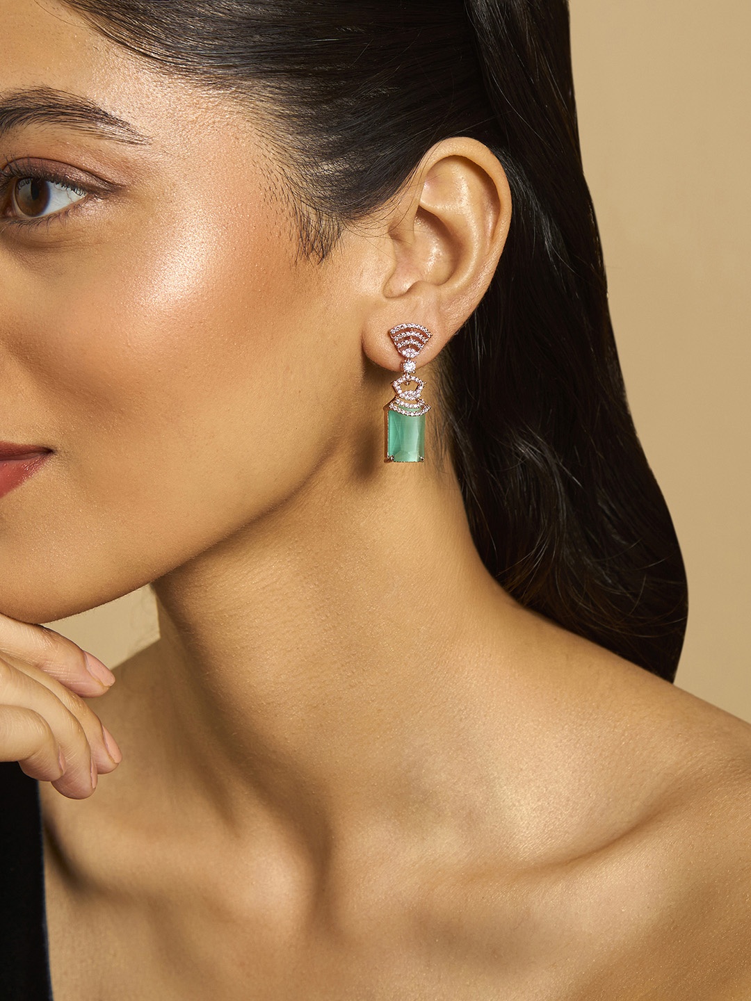 Kushal's Fashion Jewellery Rose Gold Plated Cubic Zirconia Contemporary Drop Earrings
Kushal's Fashion Jewellery Rose Gold Plated Cubic Zirconia Contemporary Drop Earrings