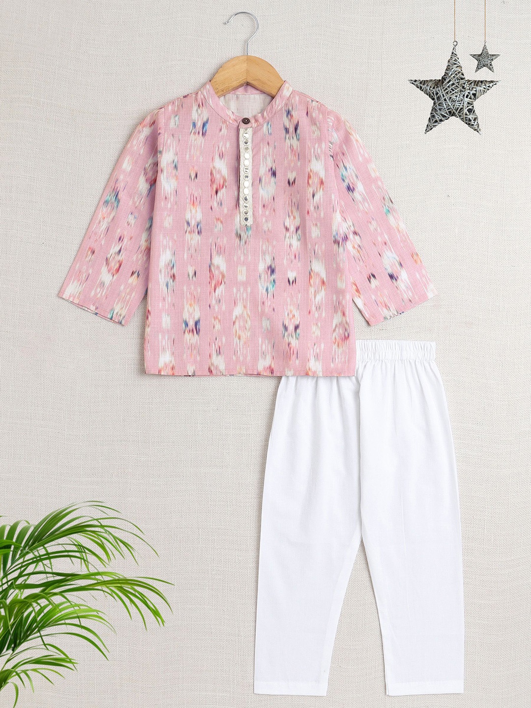 The Magic Wand Boys Printed Mandarin Collar Pure Cotton Straight Kurta & Pyjamas, Pink
The Magic Wand Boys Printed Mandarin Collar Pure Cotton Straight Kurta & Pyjamas, Pink