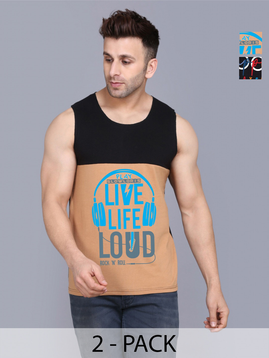 SLOWLORIS Men Pack Of 2 Typography Printed Round Neck Cotton Slim Fit T-Shirts, Black
SLOWLORIS Men Pack Of 2 Typography Printed Round Neck Cotton Slim Fit T-Shirts, Black