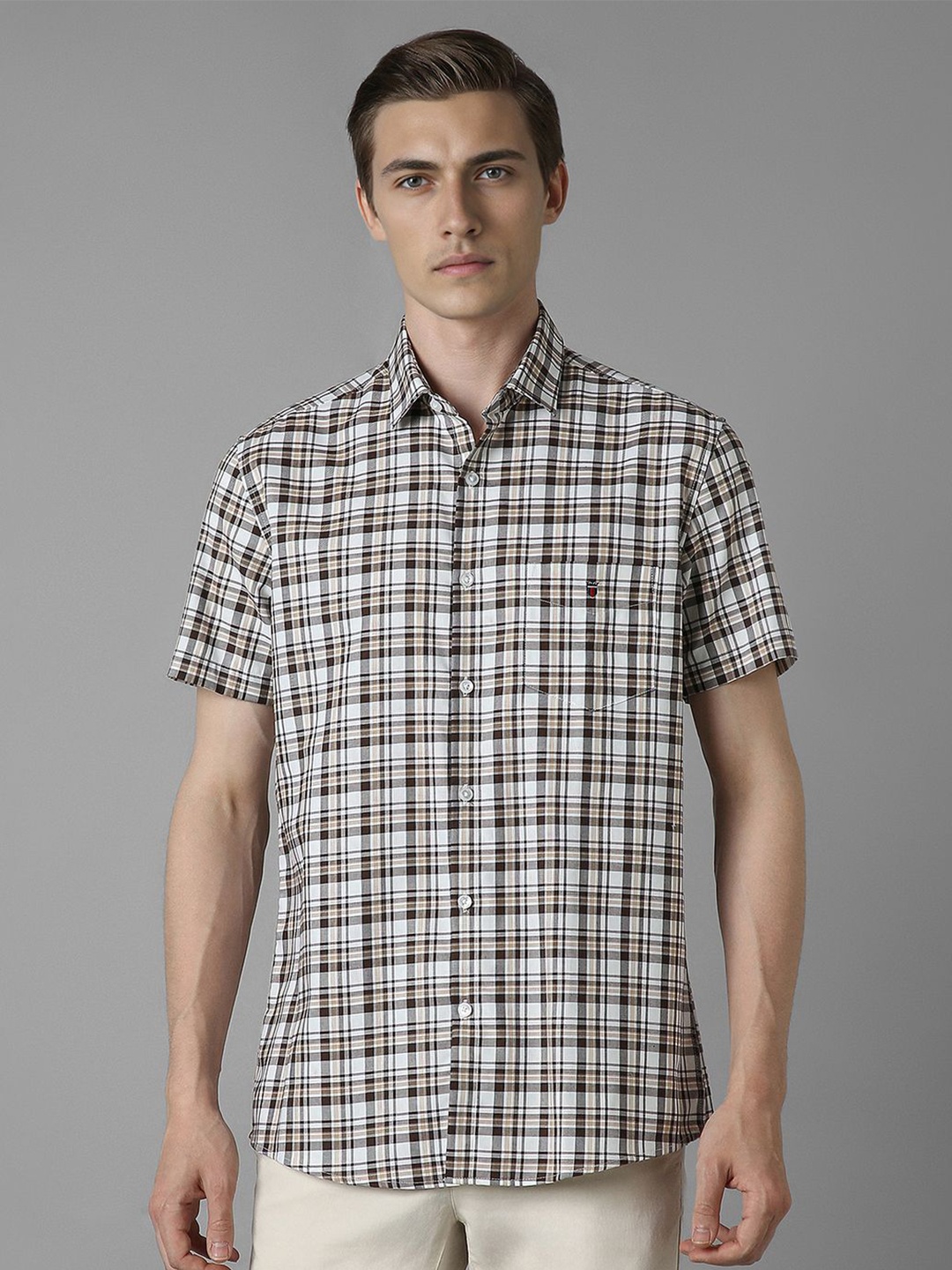 Louis Philippe Sport Men Spread Collar Tartan Checked Cotton Slim Fit Casual Shirt, White
Louis Philippe Sport Men Spread Collar Tartan Checked Cotton Slim Fit Casual Shirt, White