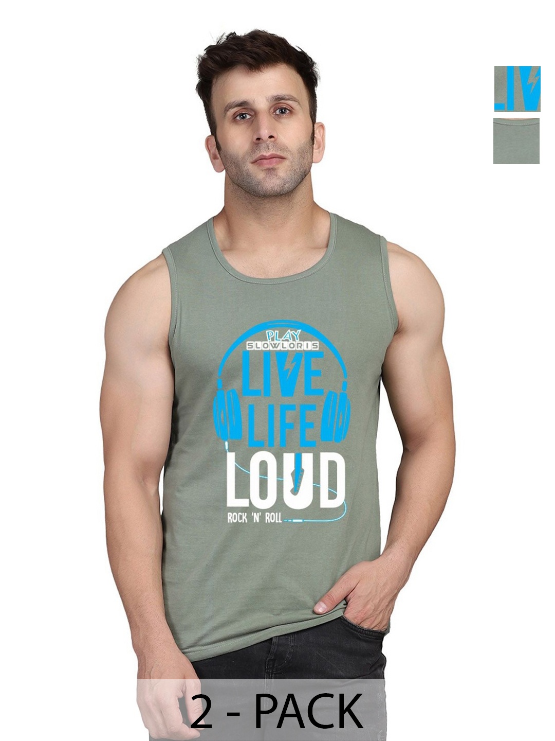 SLOWLORIS Men Pack Of 2 Typography Printed Round Neck Cotton Slim Fit T-Shirts, Green
SLOWLORIS Men Pack Of 2 Typography Printed Round Neck Cotton Slim Fit T-Shirts, Green