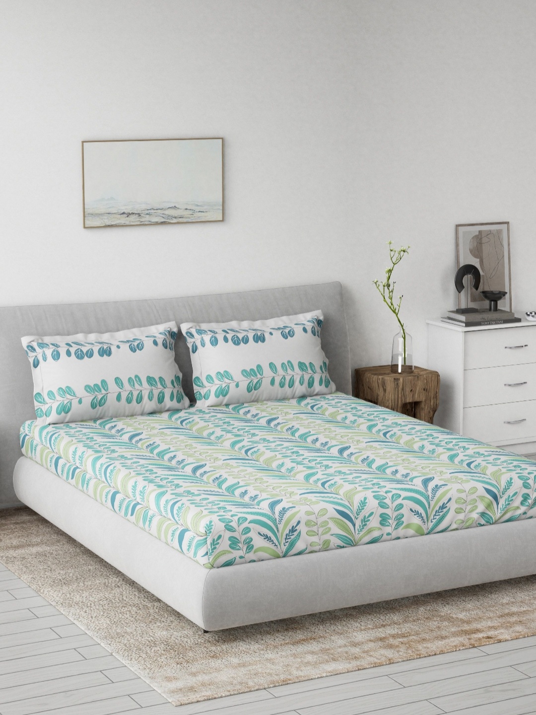 DDecor Turquoise Blue Ethnic Motifs 145 TC Cotton Queen Bedsheet With 2 Pillow Covers
DDecor Turquoise Blue Ethnic Motifs 145 TC Cotton Queen Bedsheet With 2 Pillow Covers