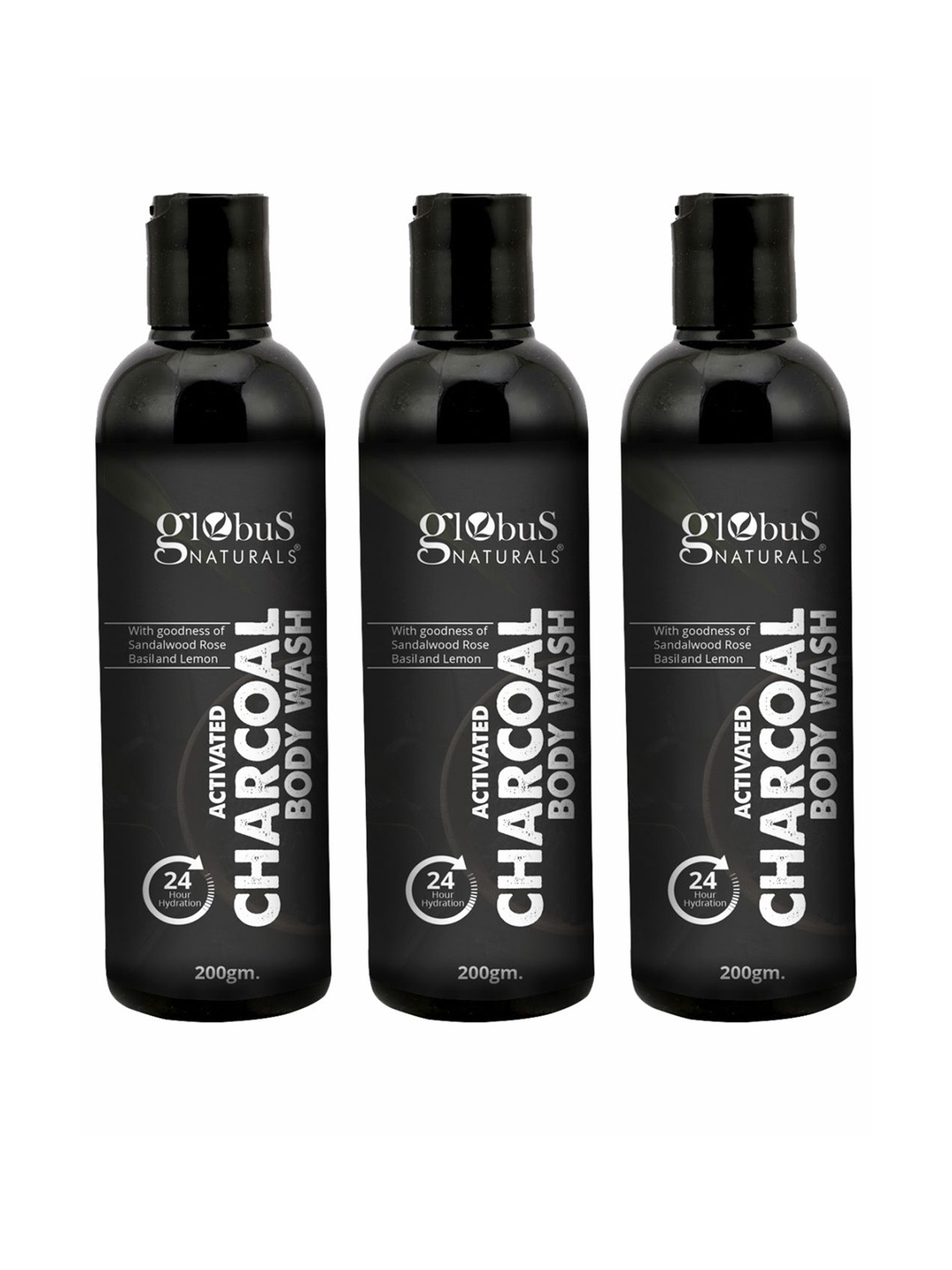 Globus naturals 3 Pcs Activated Charcoal Body Wash Enriched With Sandalwood - 200g Each, Black
Globus naturals 3 Pcs Activated Charcoal Body Wash Enriched With Sandalwood - 200g Each, Black