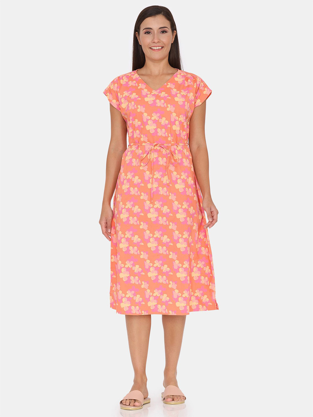 Zivame Printed Everyday Nightdress, Orange
Zivame Printed Everyday Nightdress, Orange