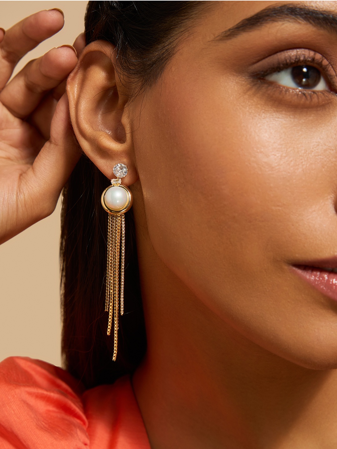 Kushal's Fashion Jewellery Gold-Plated Cubic Zirconia Contemporary Tasselled Drop Earrings, White
Kushal's Fashion Jewellery Gold-Plated Cubic Zirconia Contemporary Tasselled Drop Earrings, White