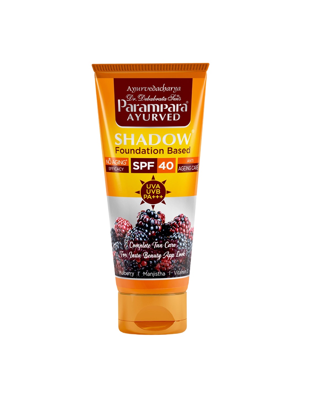 Parampara Ayurved Shadow Foundation Based SPF 40 Sunscreen Cream With Vitamin E - 60ml, Brown
Parampara Ayurved Shadow Foundation Based SPF 40 Sunscreen Cream With Vitamin E - 60ml, Brown