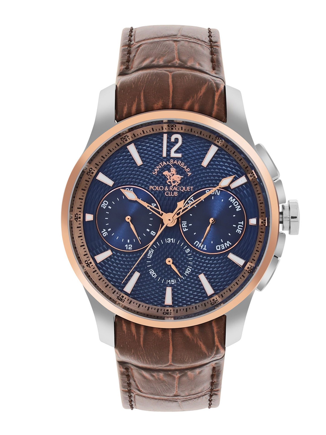 SANTA BARBARA POLO & RACQUET CLUB Men Dial & Leather Textured Straps Analogue Watch SB.1.10538-4, Brown
SANTA BARBARA POLO & RACQUET CLUB Men Dial & Leather Textured Straps Analogue Watch SB.1.10538-4, Brown