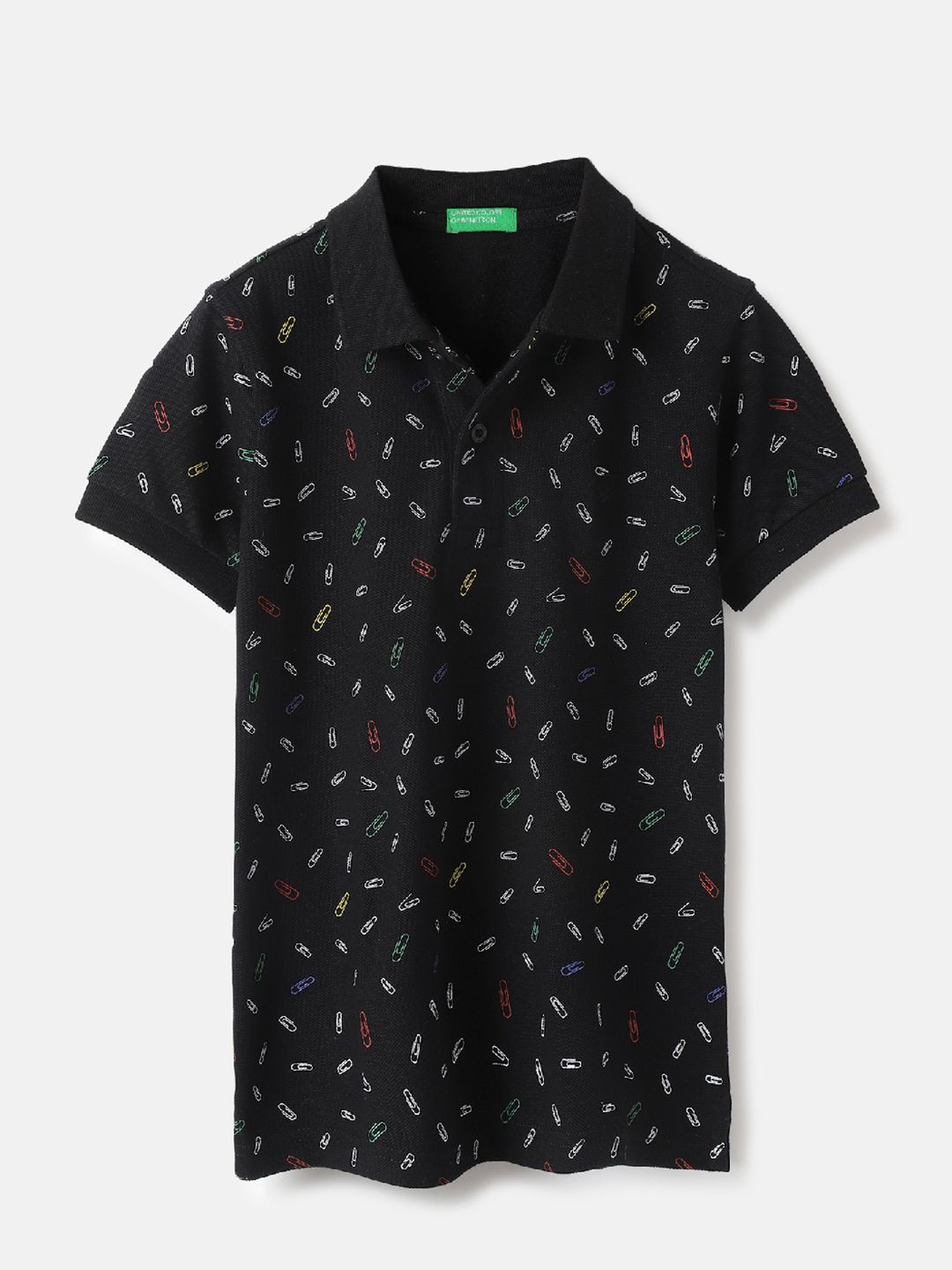 United Colors of Benetton Boys Conversational Printed Polo Collar Pure Cotton T-Shirt, Black
United Colors of Benetton Boys Conversational Printed Polo Collar Pure Cotton T-Shirt, Black