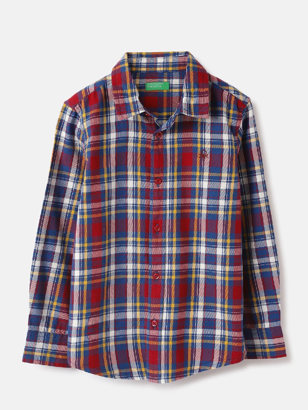 United Colors of Benetton Boys Spread Collar Tartan Checked Cotton Casual Shirt, Red
United Colors of Benetton Boys Spread Collar Tartan Checked Cotton Casual Shirt, Red