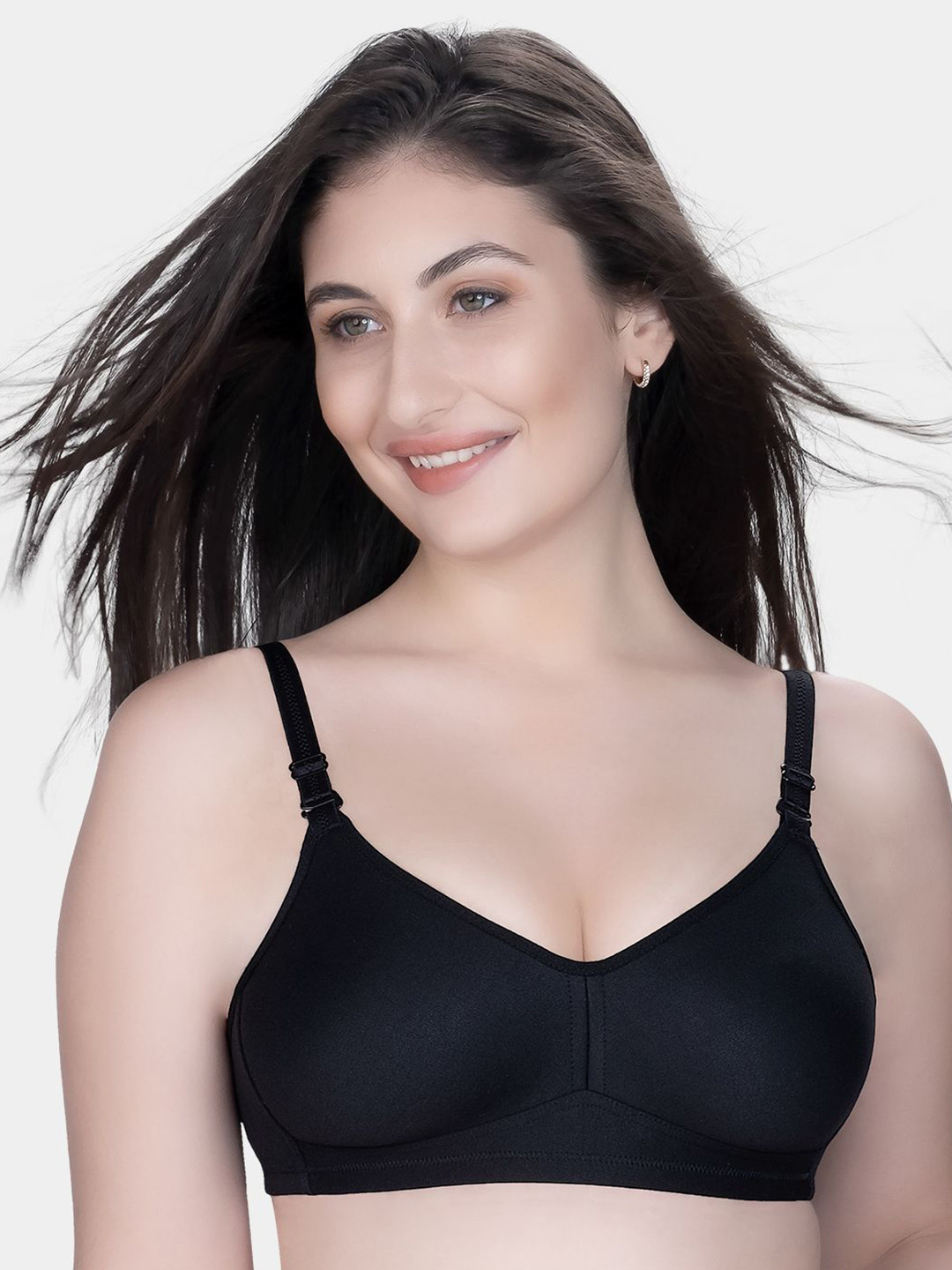 Trylo Riza Minimizer Cotton Fabric Non-Padded Non-Wired Seamless Molded Bra, Black
Trylo Riza Minimizer Cotton Fabric Non-Padded Non-Wired Seamless Molded Bra, Black