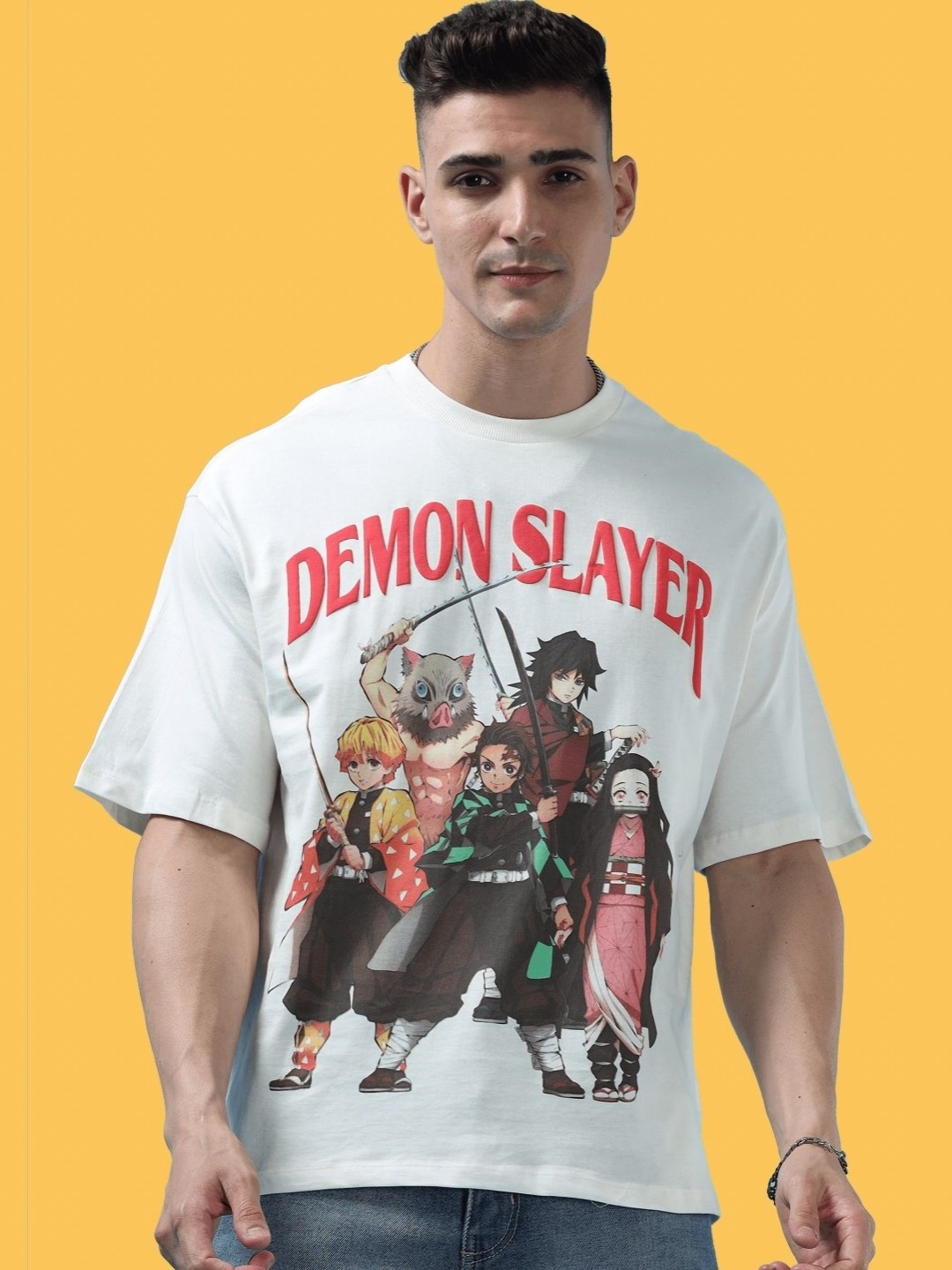 Entertainment Store Unisex Demon Slayer 1004 Printed Drop-Shoulder Sleeves Cotton T-shirt, Off white
Entertainment Store Unisex Demon Slayer 1004 Printed Drop-Shoulder Sleeves Cotton T-shirt, Off white