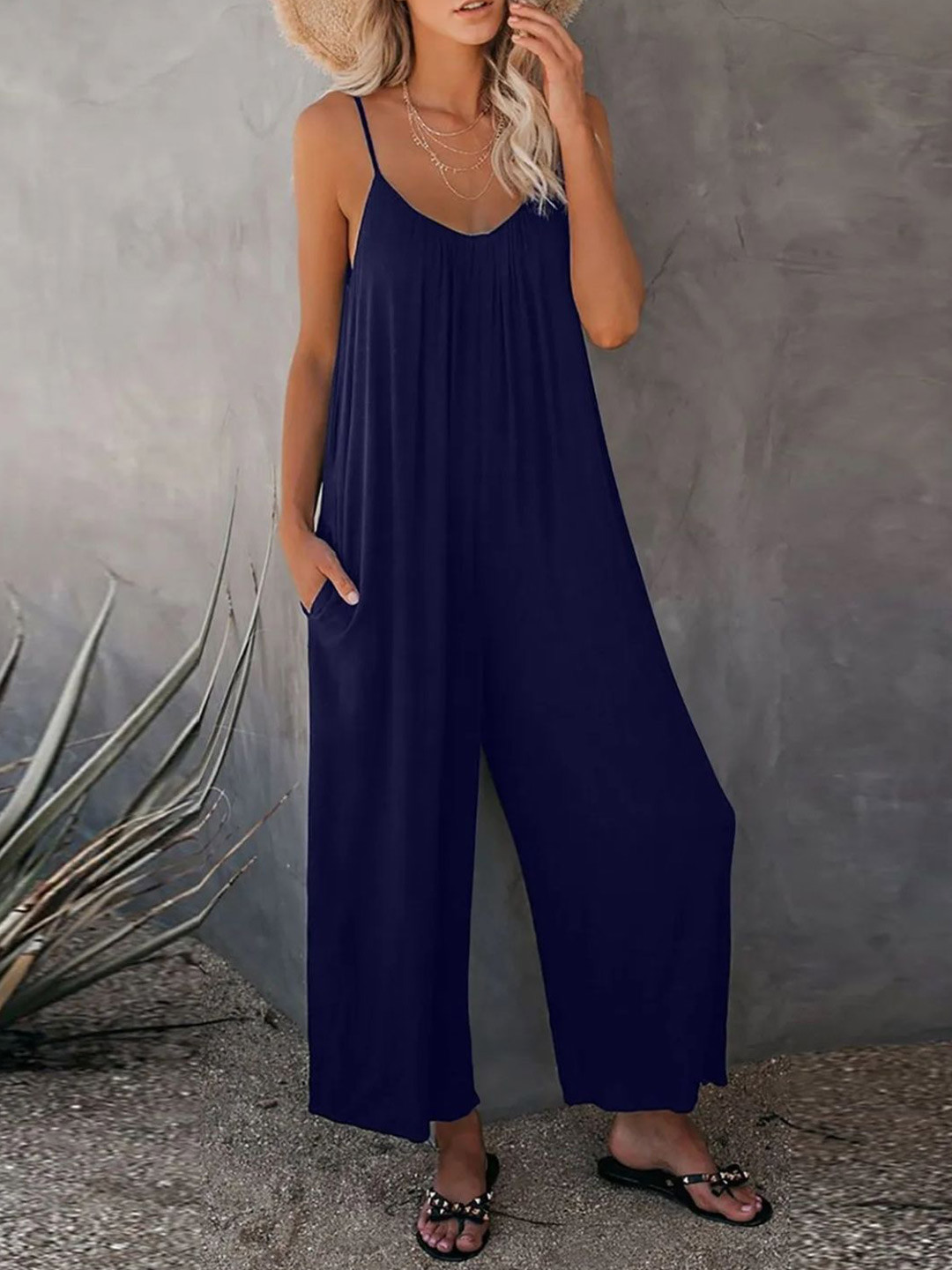 Stylecast X KPOP Basic Navy Blue Shoulder Straps Solid Sleeveless Polyester Basic Jumpsuit
Stylecast X KPOP Basic Navy Blue Shoulder Straps Solid Sleeveless Polyester Basic Jumpsuit