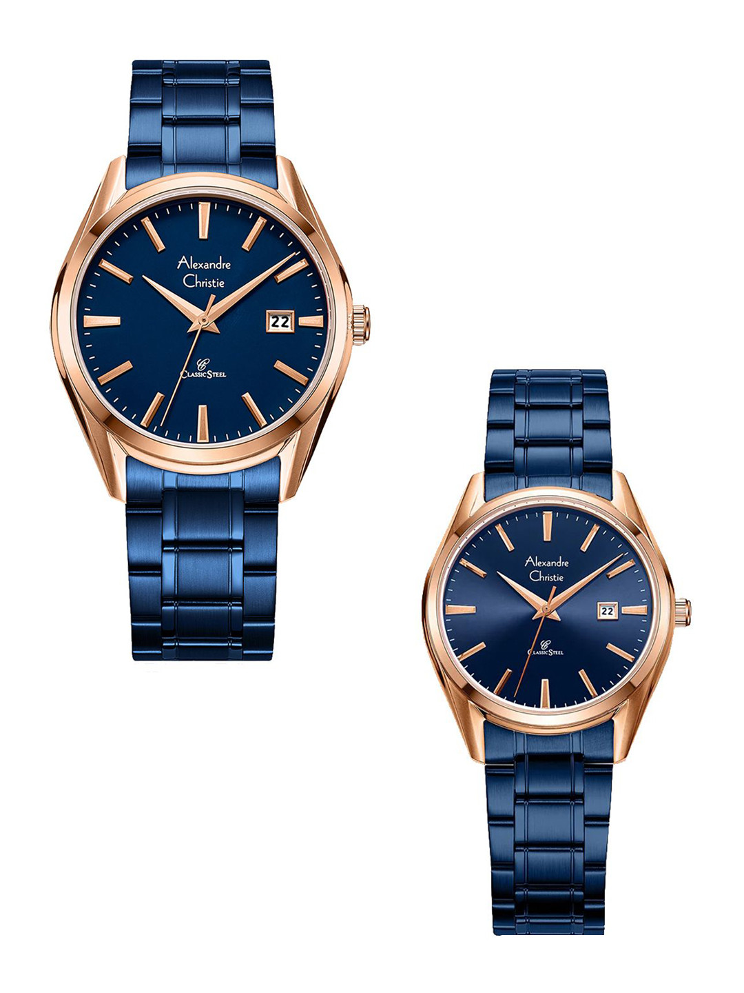 Alexandre Christie Men Dial & Stainless Steel Bracelet Style Straps Analogue Watch 8681MDLDURBU, Blue 
Alexandre Christie Men Dial & Stainless Steel Bracelet Style Straps Analogue Watch 8681MDLDURBU, Blue