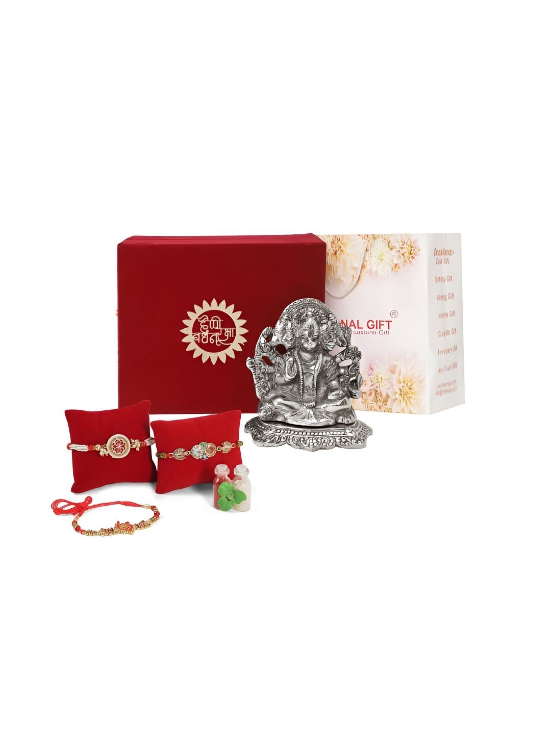 INTERNATIONAL GIFT Set Of 3 Rakhi Gift Set with Silver Elephant Bowl Showpiece
INTERNATIONAL GIFT Set Of 3 Rakhi Gift Set with Silver Elephant Bowl Showpiece