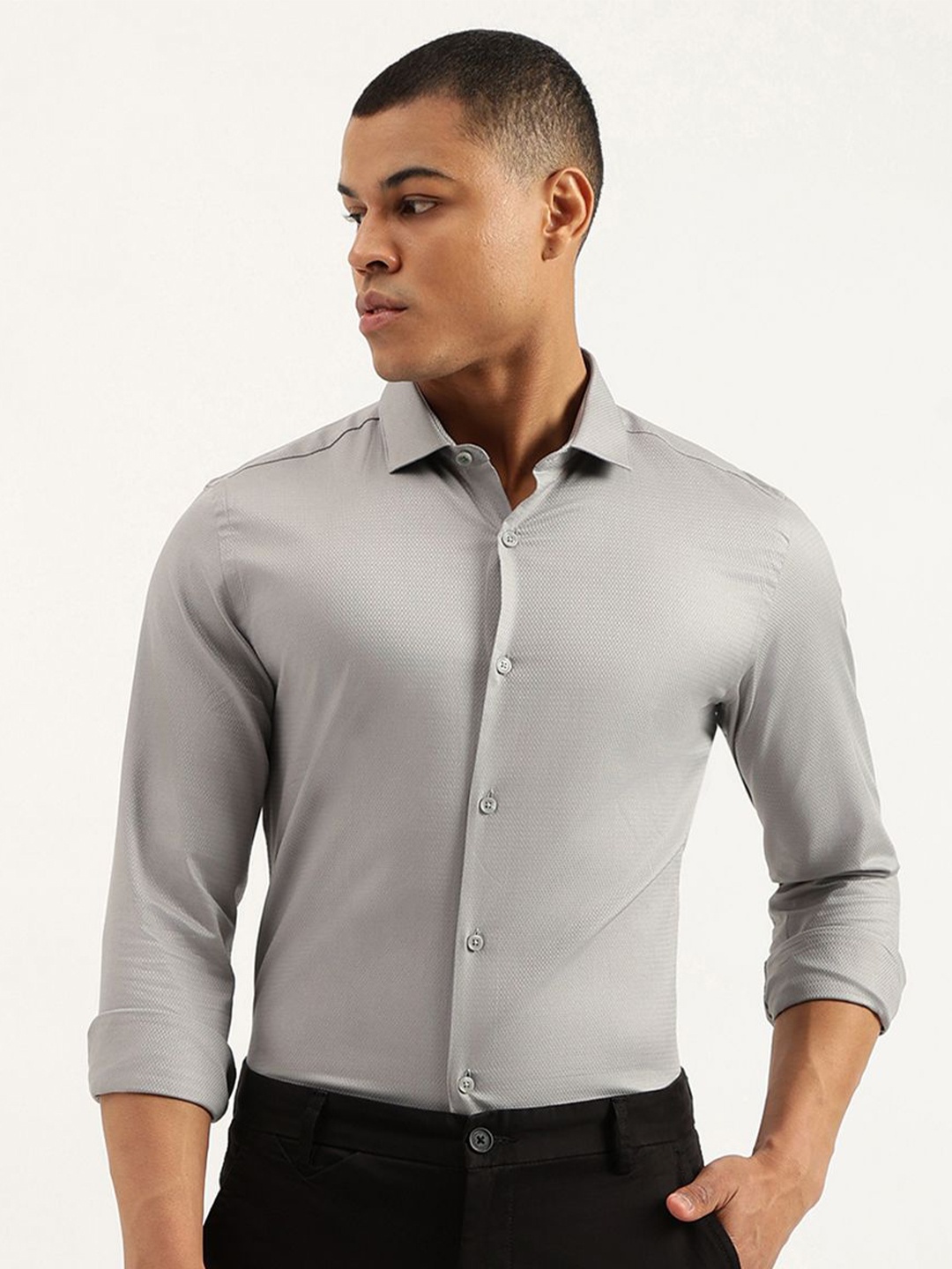 United Colors of Benetton Men Spread Collar Solid Cotton Slim Fit Formal Shirt, Grey
United Colors of Benetton Men Spread Collar Solid Cotton Slim Fit Formal Shirt, Grey