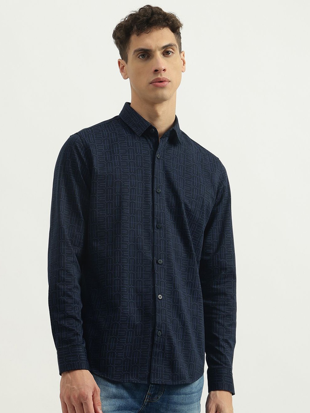 United Colors of Benetton Men Spread Collar Abstract Printed Cotton Casual Shirt, Blue
United Colors of Benetton Men Spread Collar Abstract Printed Cotton Casual Shirt, Blue