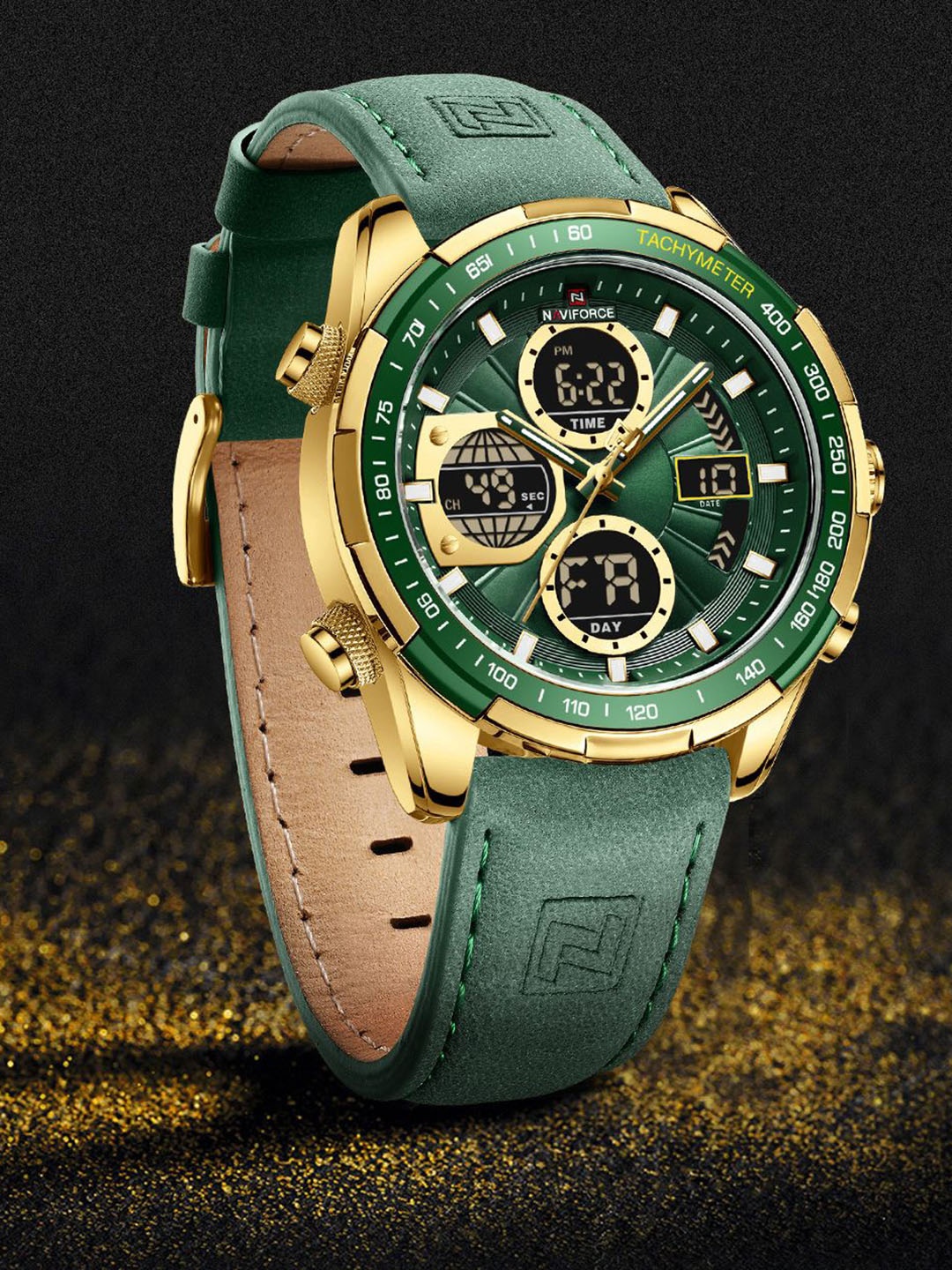 Naviforce Men Dial & Leather Straps Analogue Multi Function Watch NF9197L GGNGN, Gold
Naviforce Men Dial & Leather Straps Analogue Multi Function Watch NF9197L GGNGN, Gold