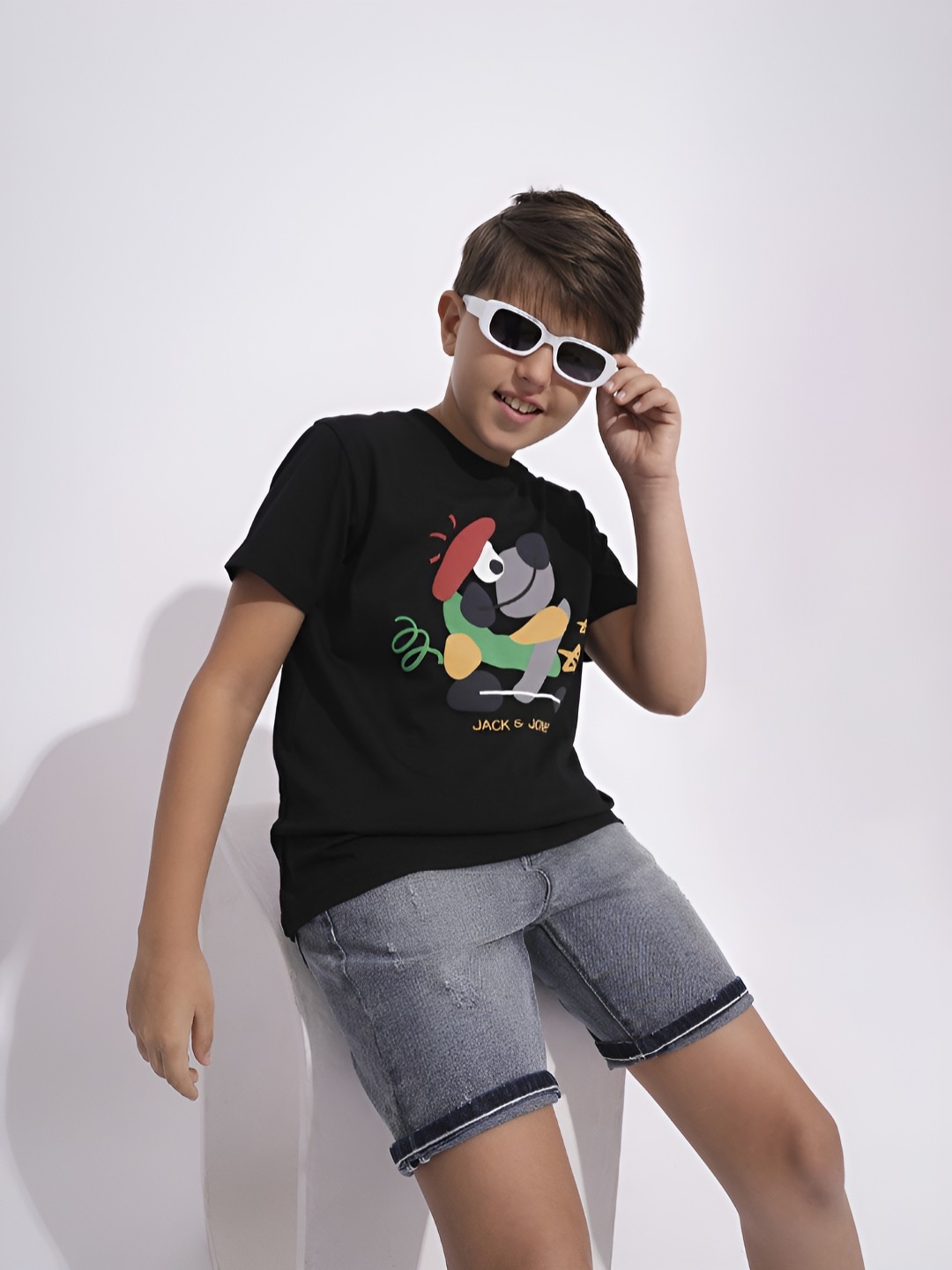 Jack & Jones Junior Boys Humour and Comic Printed Round Neck Pure Cotton T-shirt, Black
Jack & Jones Junior Boys Humour and Comic Printed Round Neck Pure Cotton T-shirt, Black