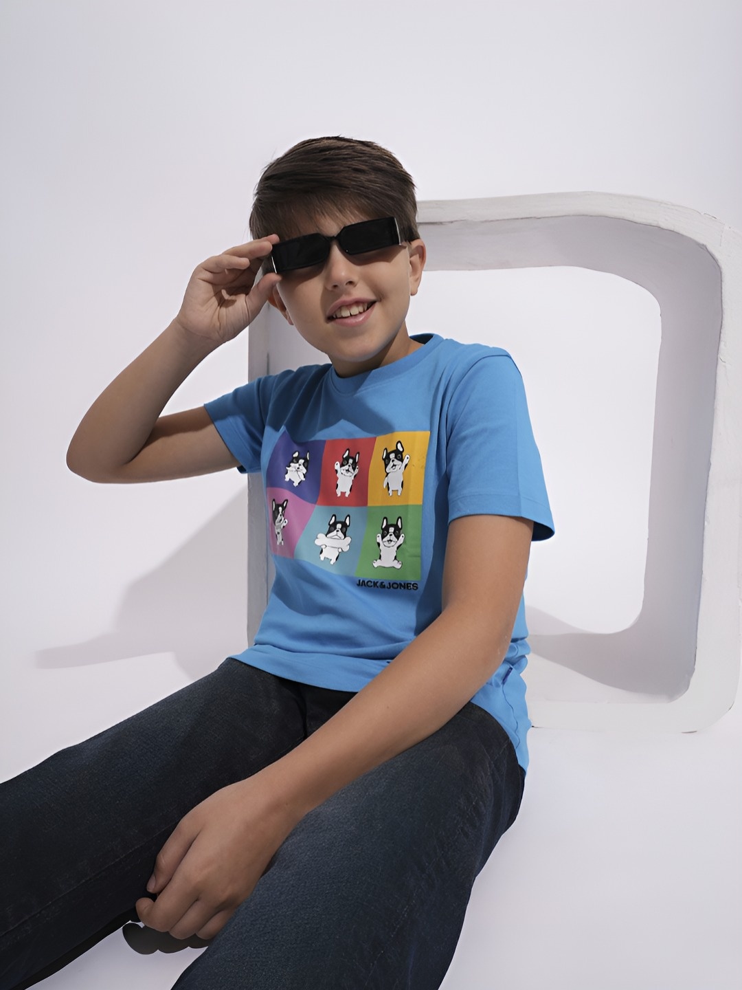 Jack & Jones Junior Boys Graphic Printed Round Neck Pure Cotton T-shirt, Blue
Jack & Jones Junior Boys Graphic Printed Round Neck Pure Cotton T-shirt, Blue