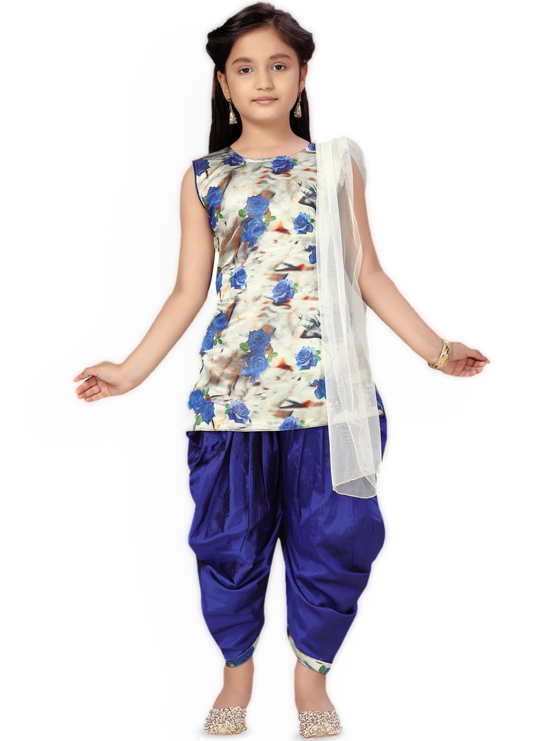 BAESD Girls Floral Printed Regular Pure Silk Kurta with Dhoti Pants & With Dupatta, Blue
BAESD Girls Floral Printed Regular Pure Silk Kurta with Dhoti Pants & With Dupatta, Blue