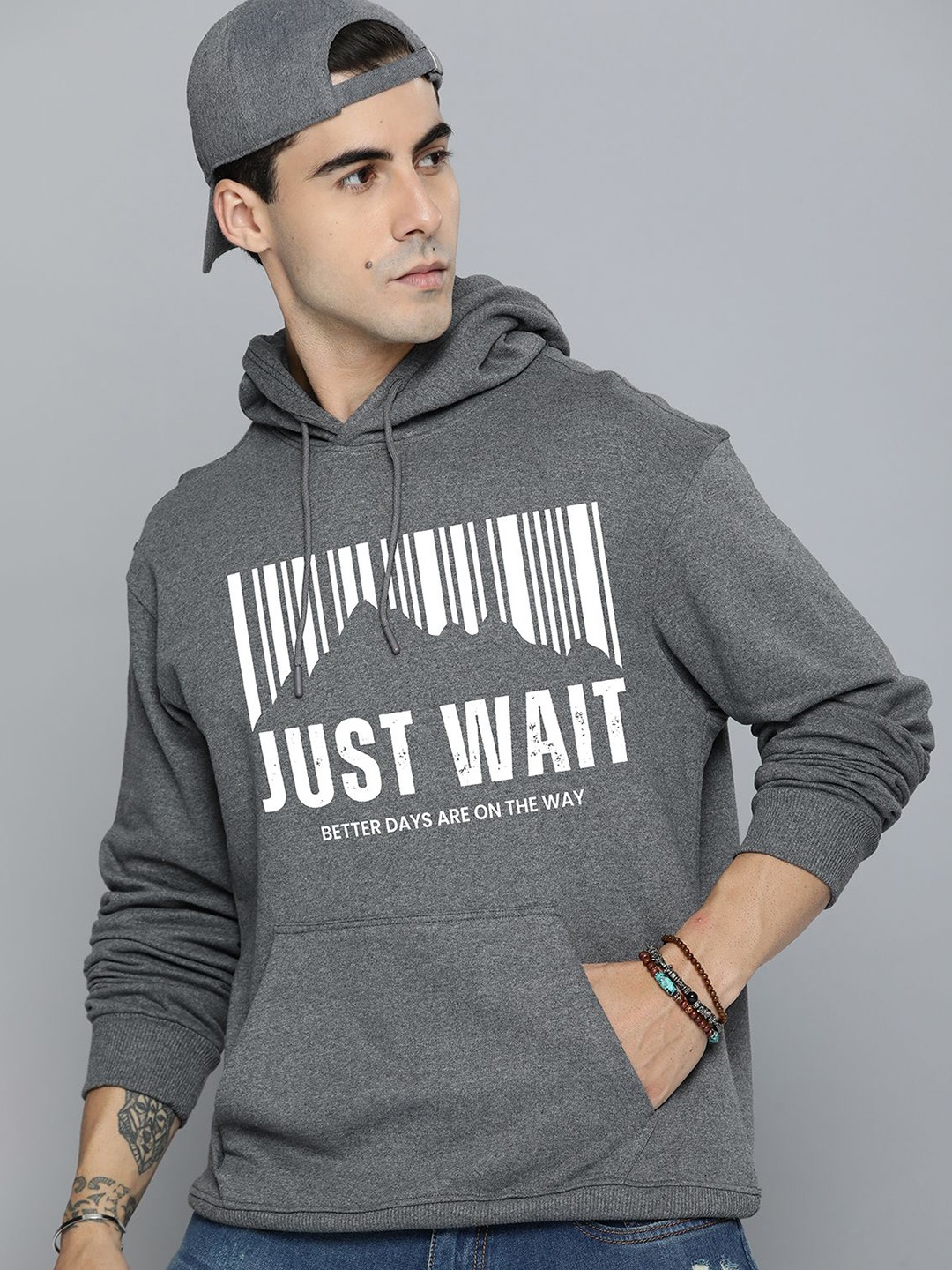 R.Code by The Roadster Life Co. Men Cotton Typography Printed Hooded Sweatshirt, Charcoal
R.Code by The Roadster Life Co. Men Cotton Typography Printed Hooded Sweatshirt, Charcoal